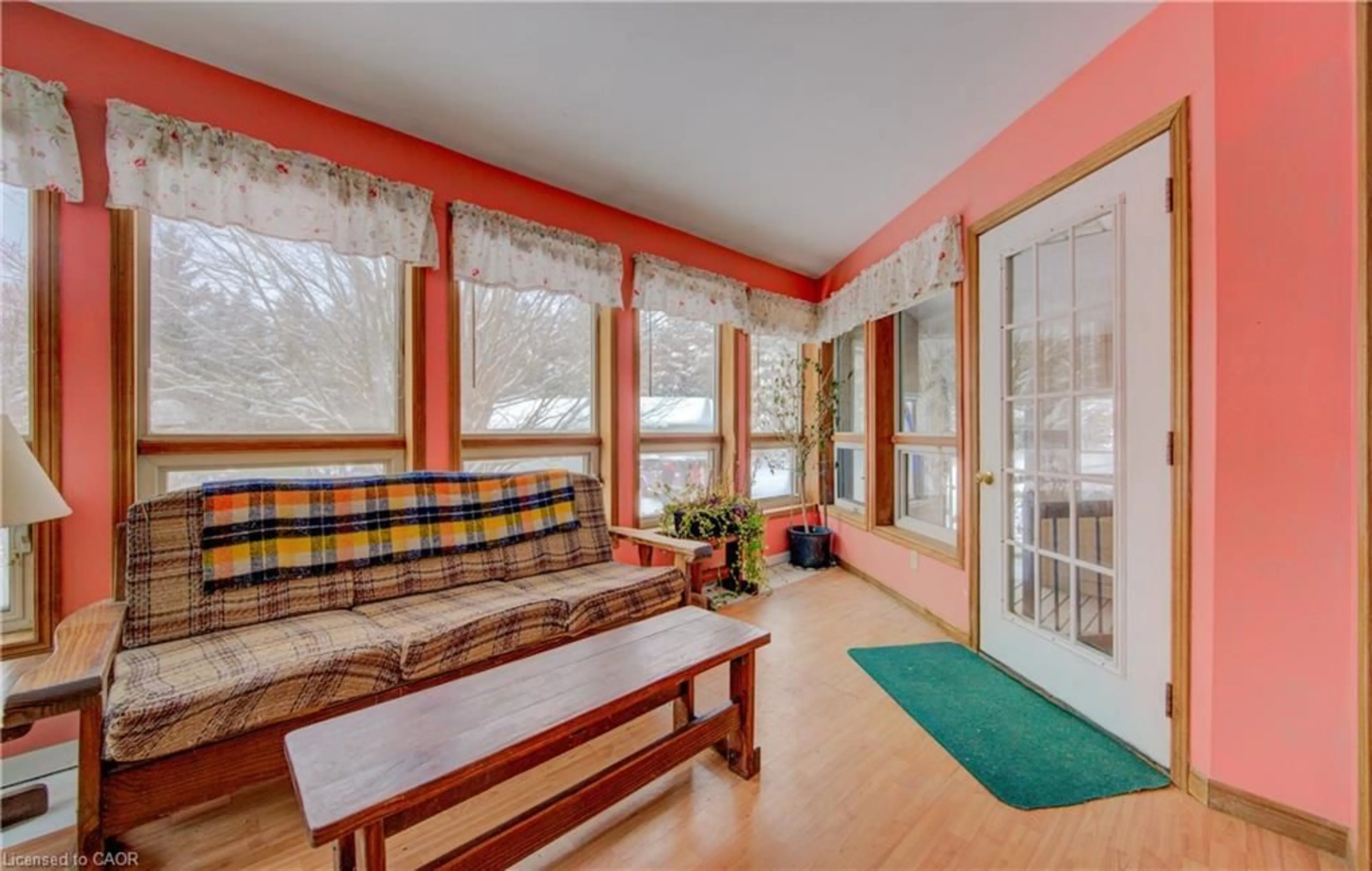 Living room with furniture, wood/laminate floor for 8123 Line 12, Conn Ontario N0G 1N0