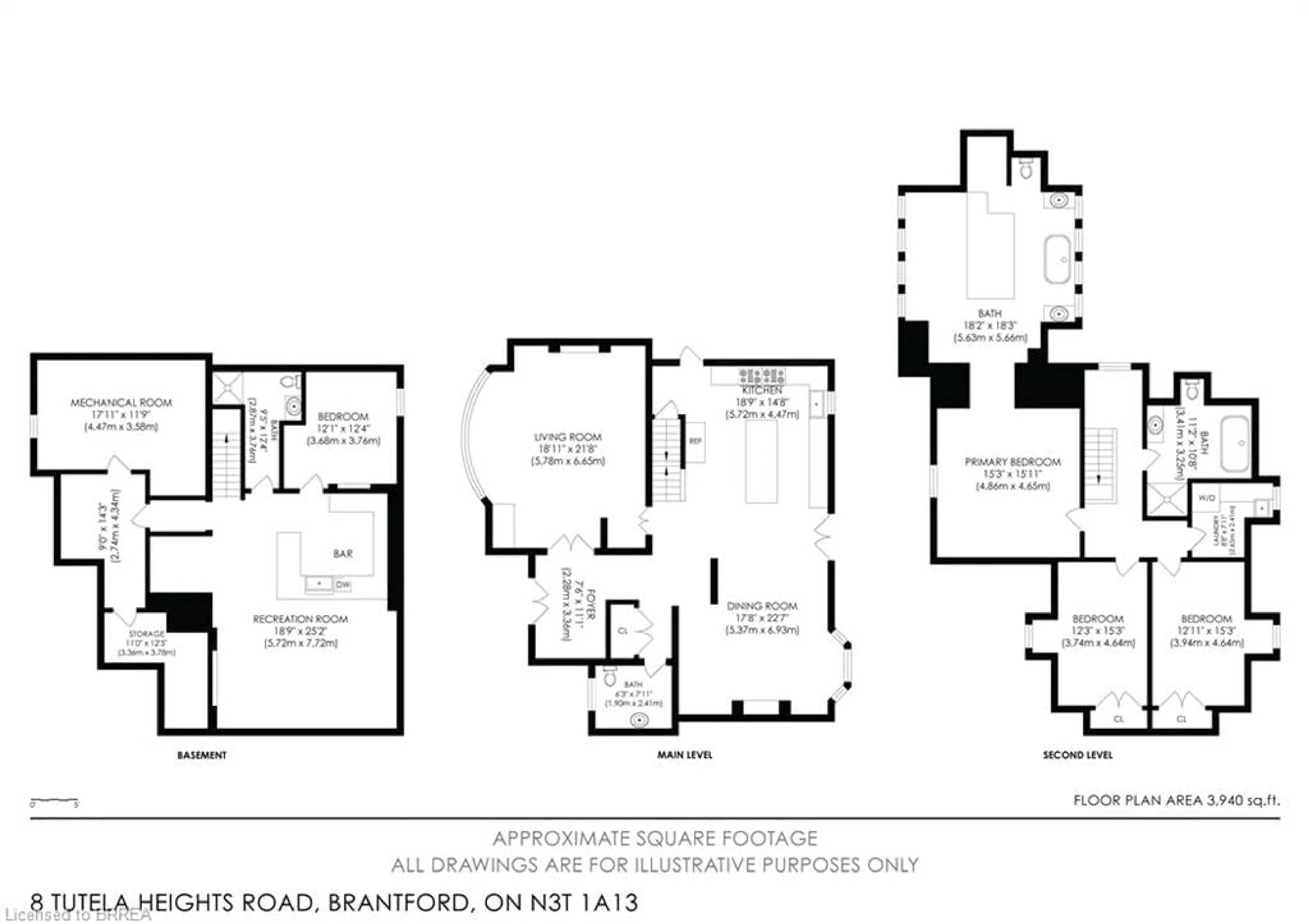 Floor plan for 8 Tutela Heights Rd, Brantford Ontario N3T 1A1