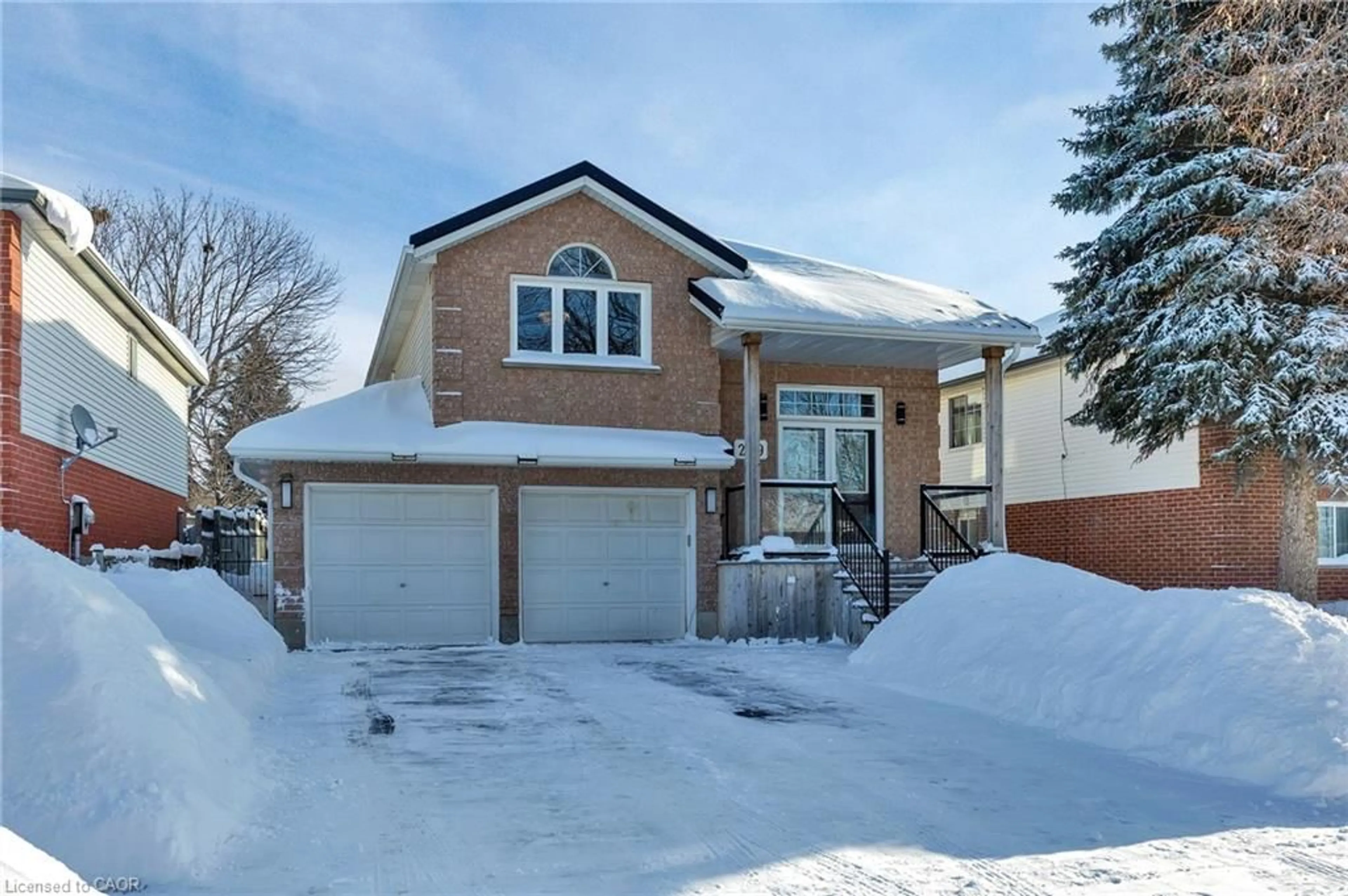 Home with brick exterior material, street for 299 Erinbrook Dr, Kitchener Ontario N2E 3M2