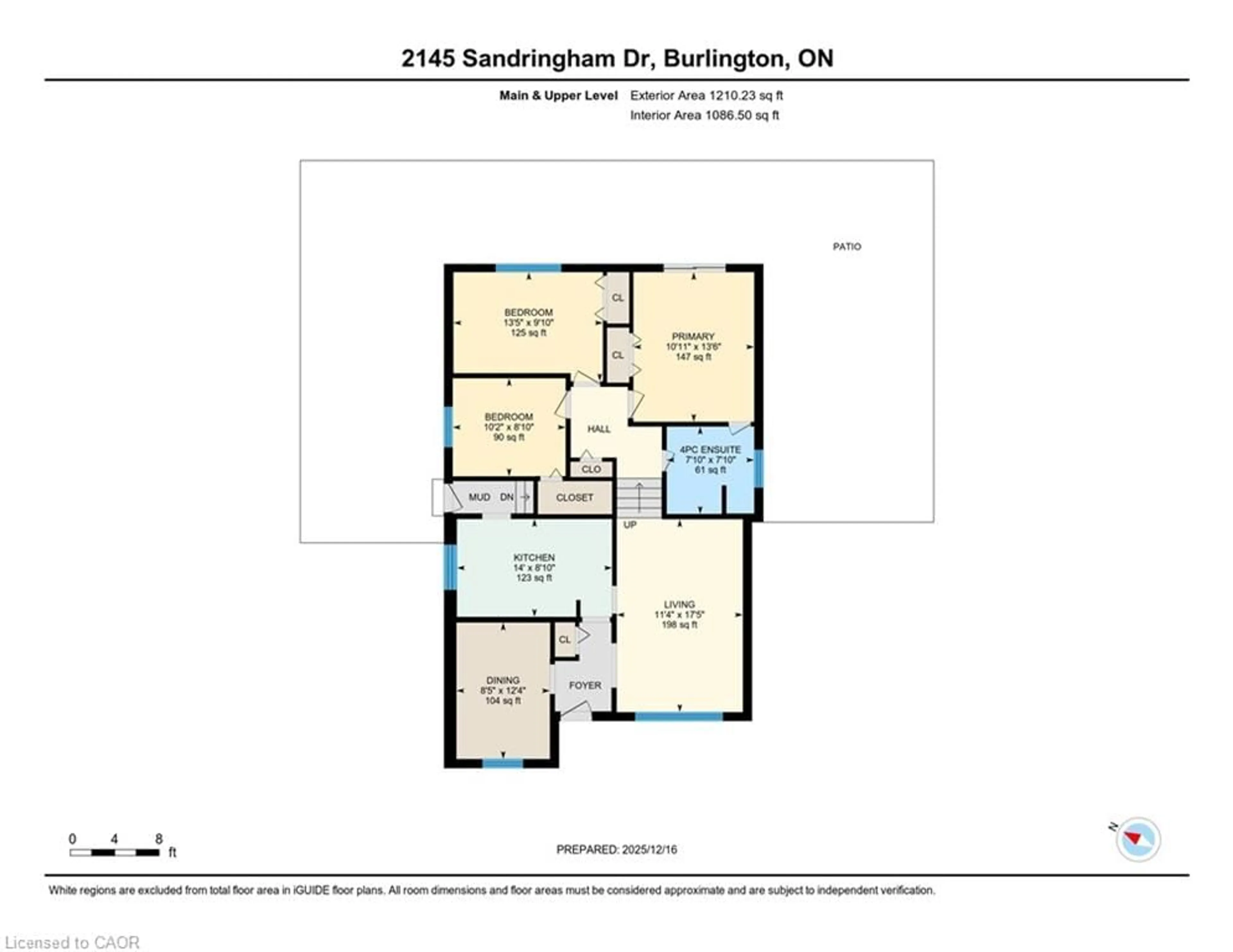 Floor plan for 2145 Sandringham Dr, Burlington Ontario L7P 1T8