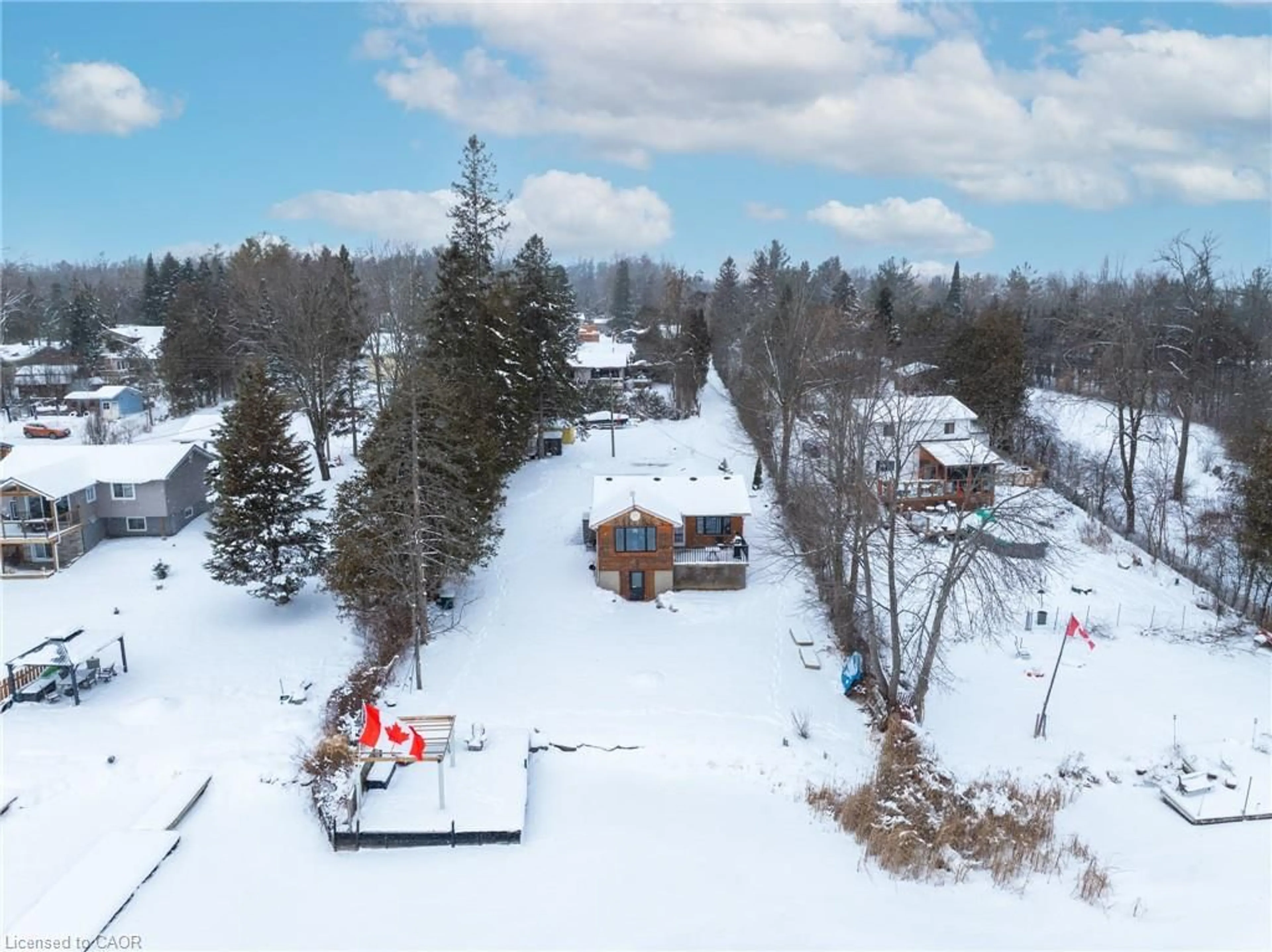 A pic from outside/outdoor area/front of a property/back of a property/a pic from drone, street for 38 Cowans Cres, Omemee Ontario K0L 2W0
