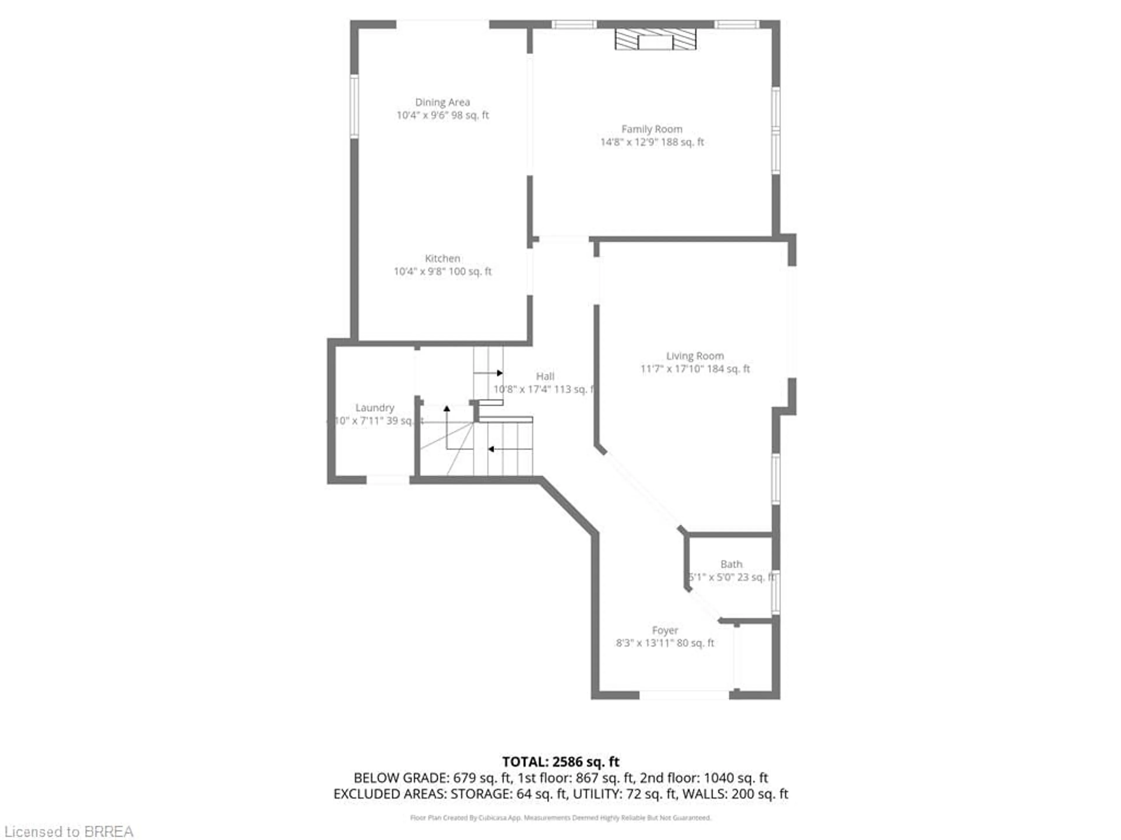 Floor plan for 241 Thomas Ave, Brantford Ontario N3S 0E1