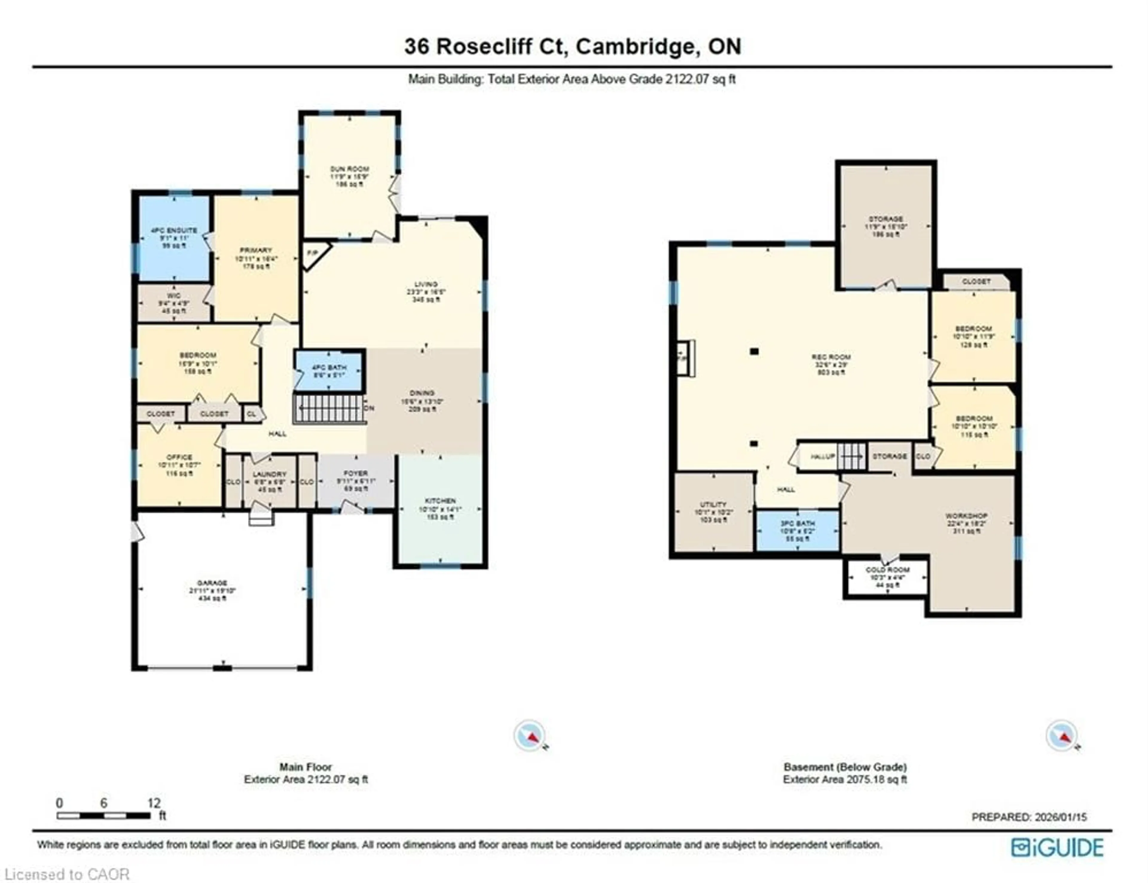 Floor plan for 36 Rosecliff Crt, Cambridge Ontario N1S 5B4