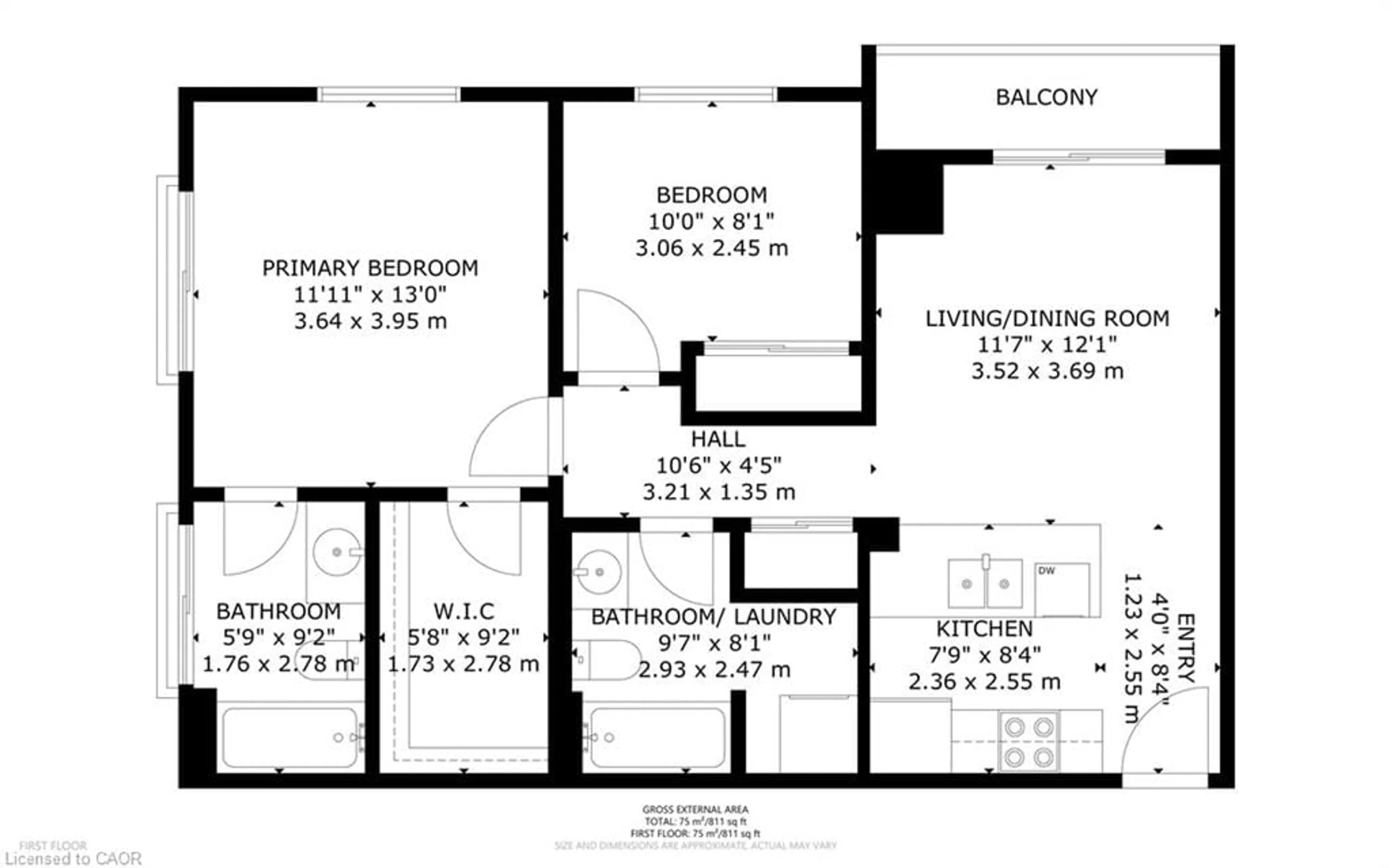 Floor plan for 2486 Old Bronte Rd #706, Oakville Ontario L6M 0Y4
