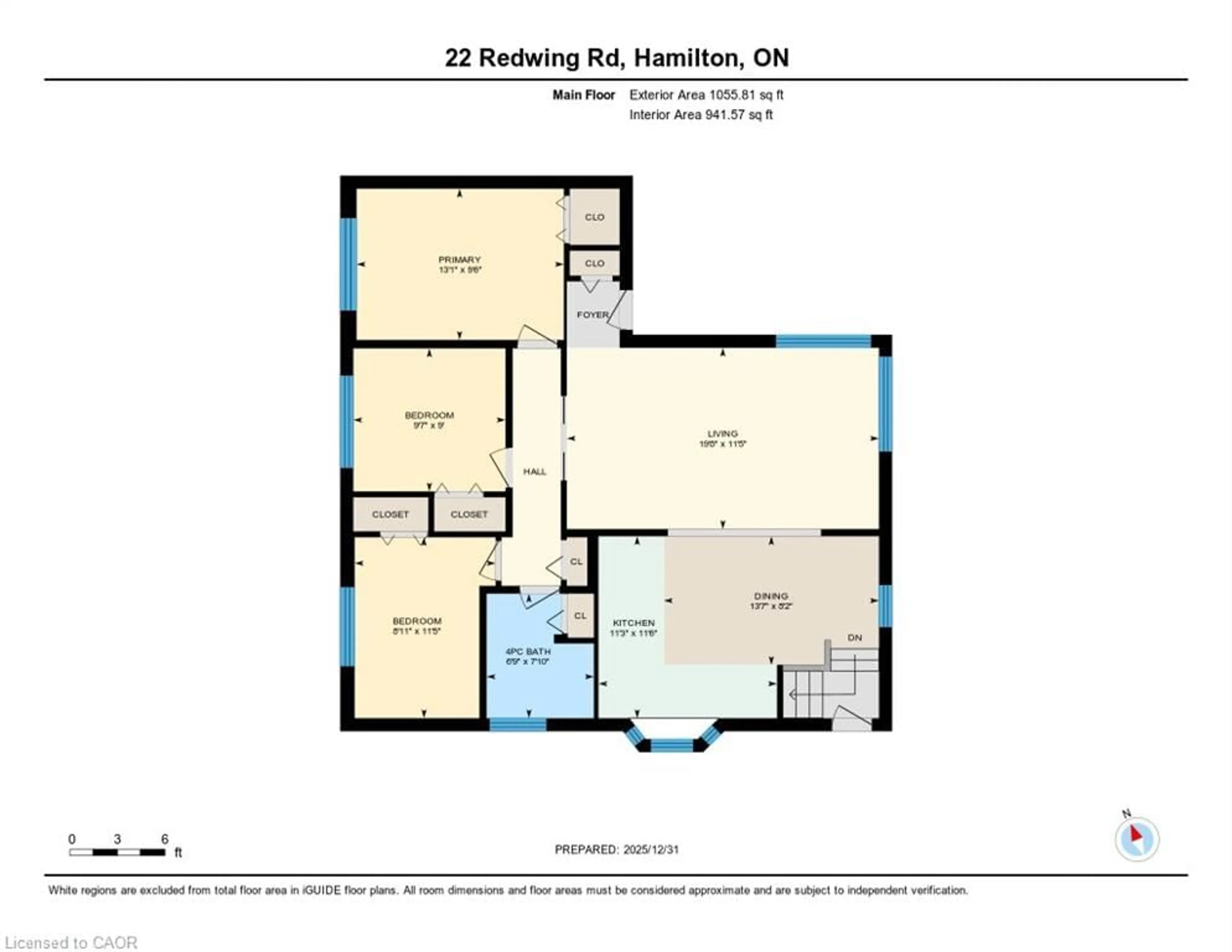Floor plan for 22 Redwing Rd, Hamilton Ontario L9A 3Y9