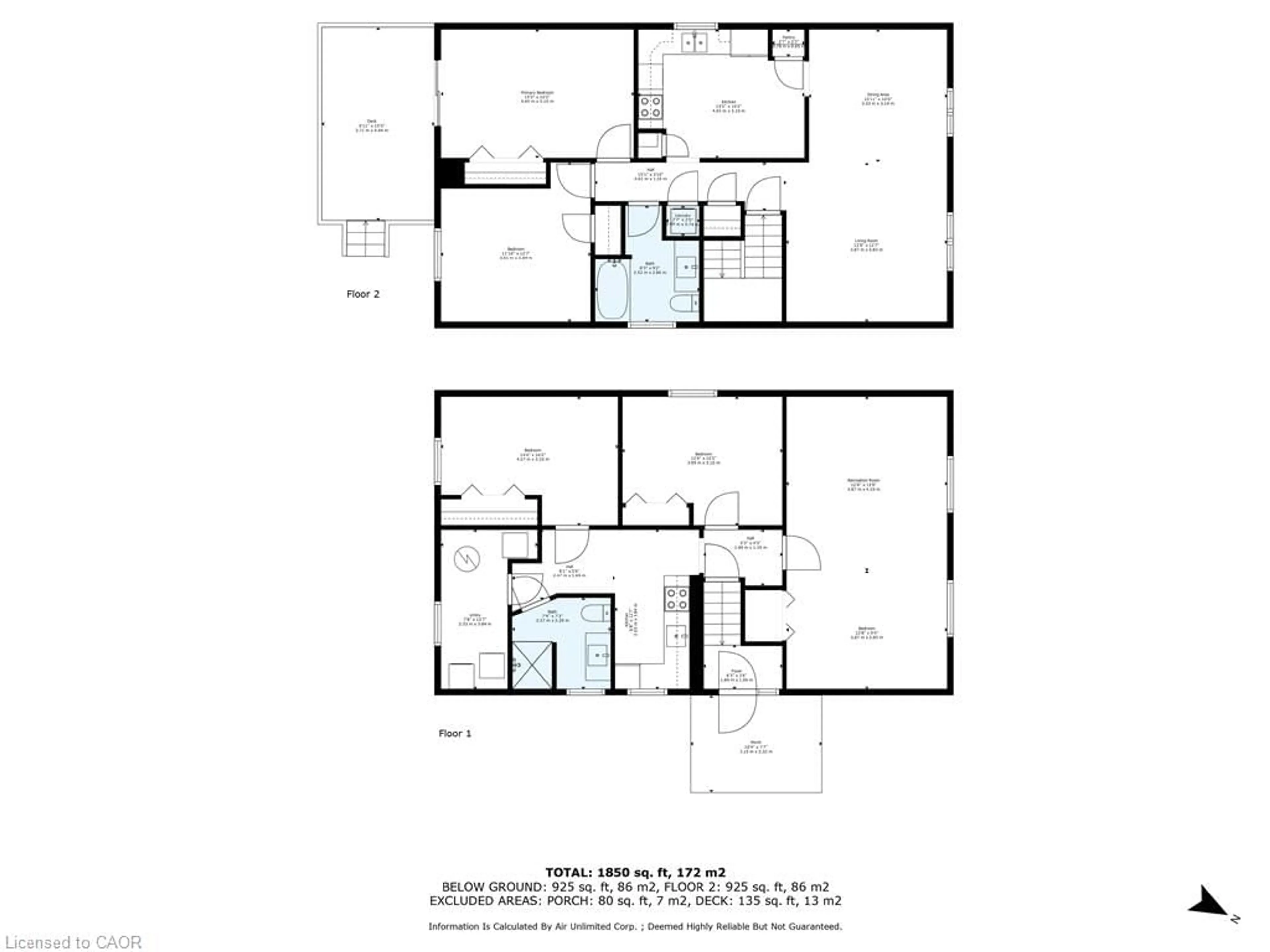 Floor plan for 1337 Tudor Cres, Peterborough Ontario K0L 1X1