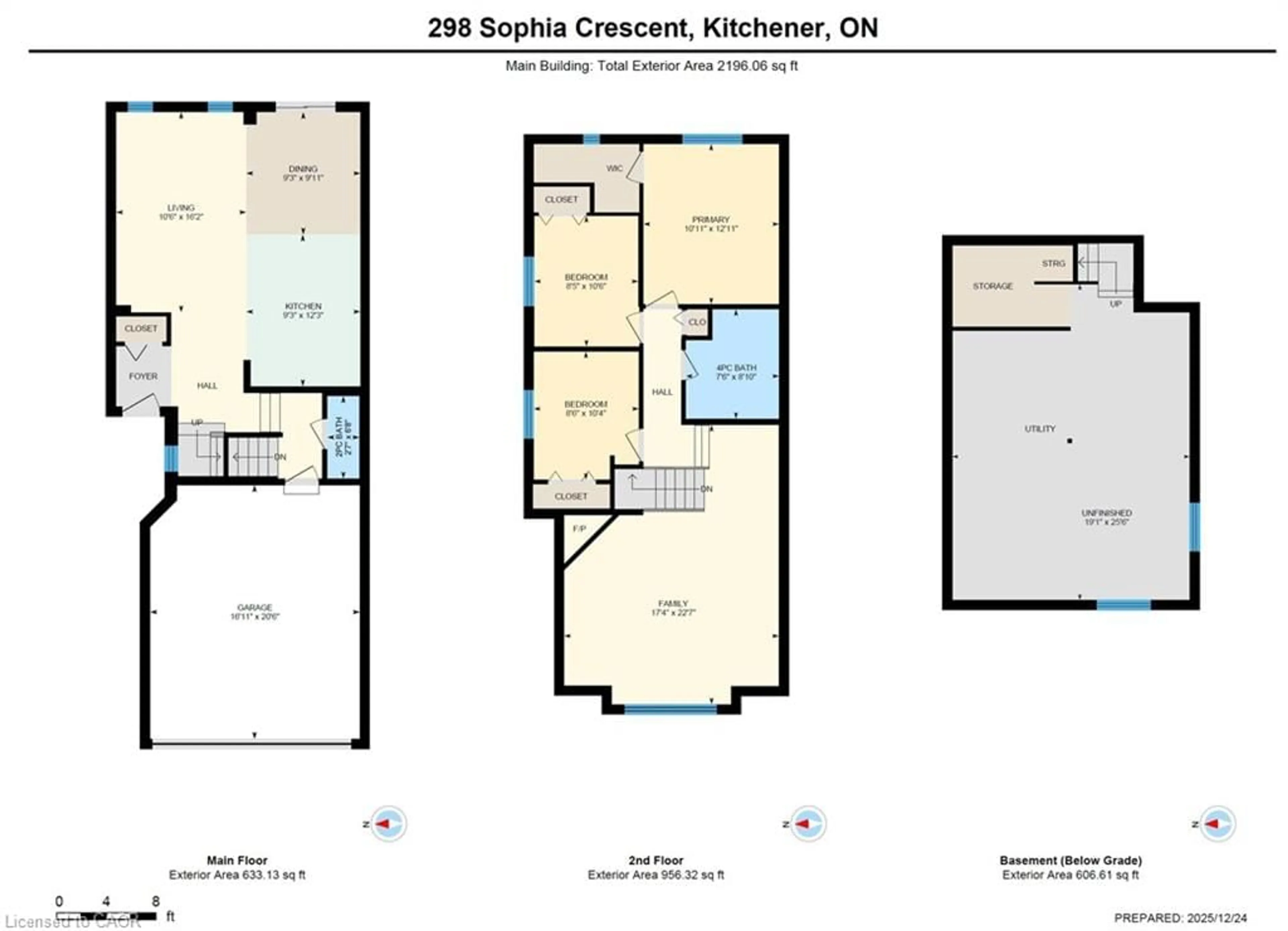 Floor plan for 298 Sophia Cres, Kitchener Ontario N2R 1X9
