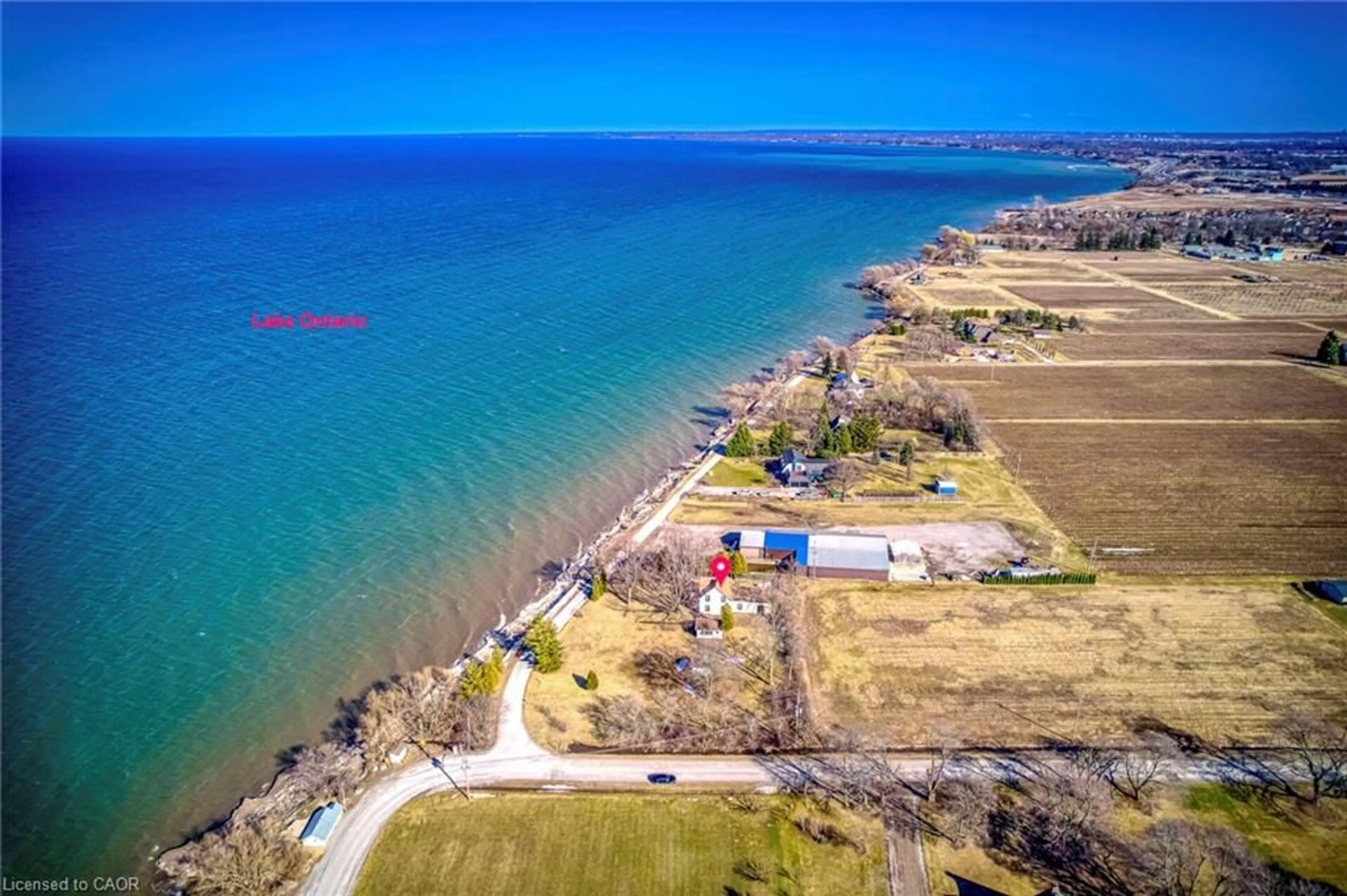 A pic from outside/outdoor area/front of a property/back of a property/a pic from drone, water/lake/river/ocean view for 3590 Lakeshore Rd, Lincoln Ontario L0R 1B1