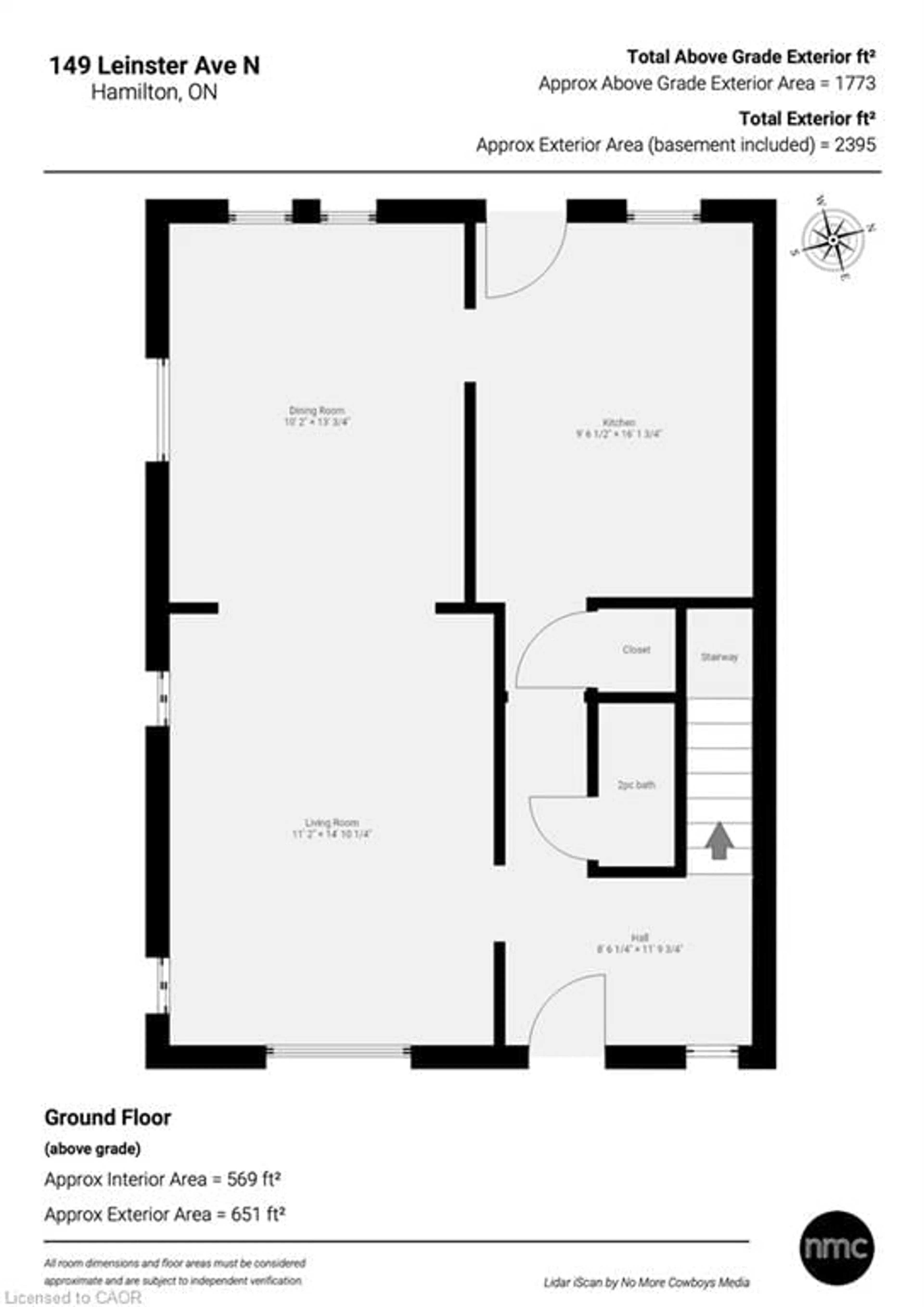 Floor plan for 149 Leinster Ave, Hamilton Ontario L8L 6Y1