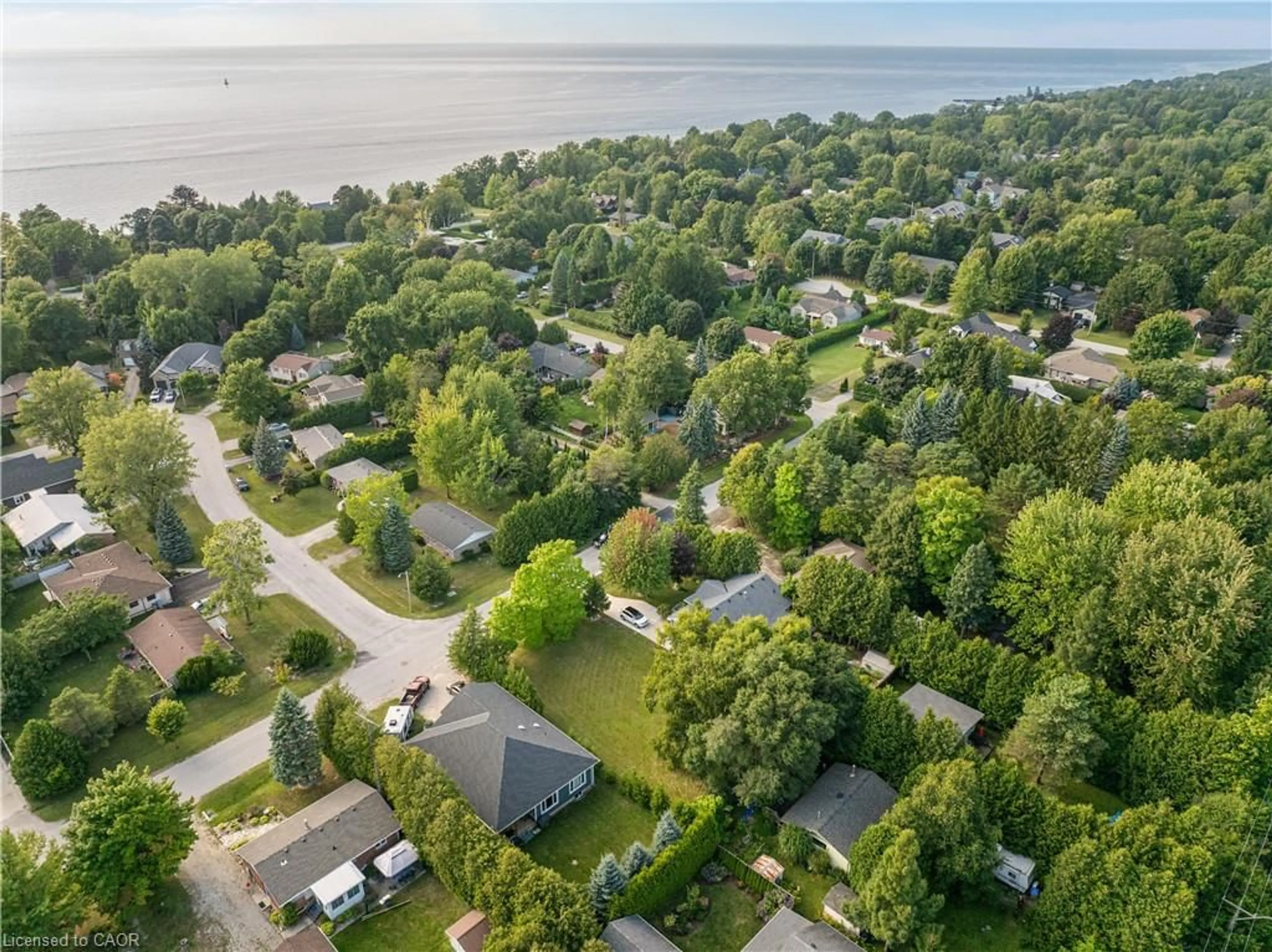 A pic from outside/outdoor area/front of a property/back of a property/a pic from drone, water/lake/river/ocean view for 10 Hamilton St, Bayfield Ontario N0M 1G0