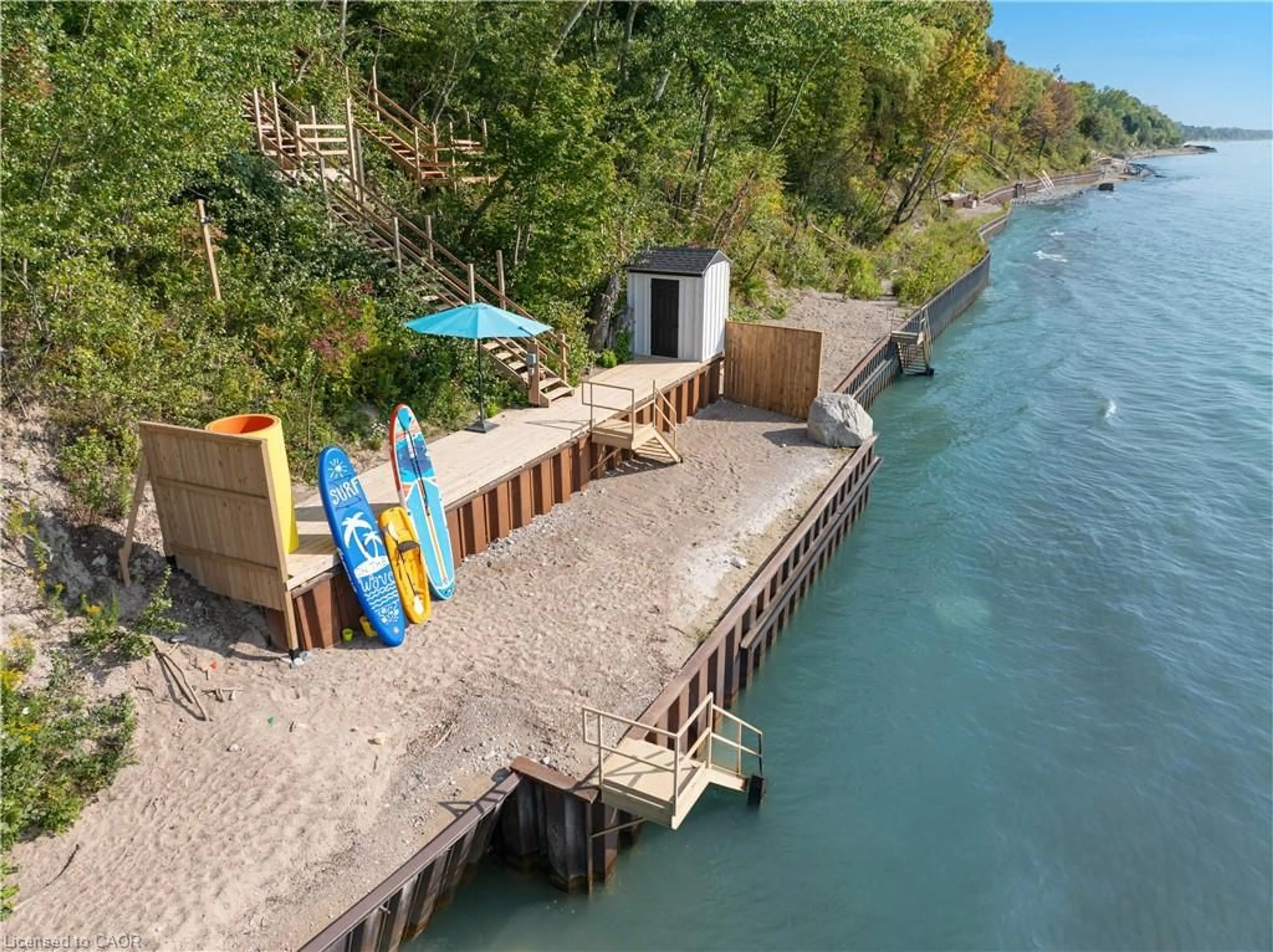 A pic from outside/outdoor area/front of a property/back of a property/a pic from drone, water/lake/river/ocean view for 71865 Sunview Ave, Dashwood Ontario N0M 1N0