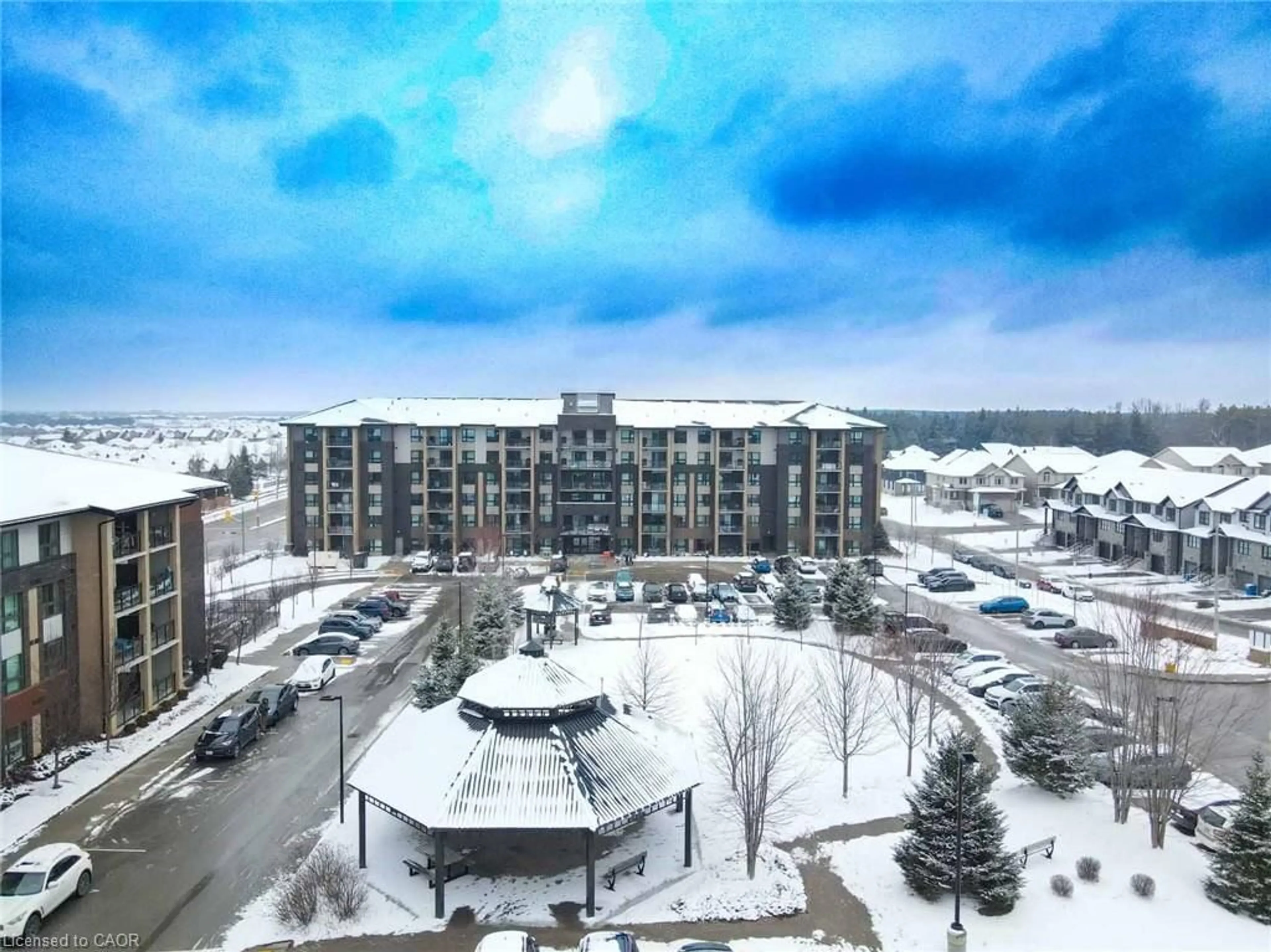 A pic from outside/outdoor area/front of a property/back of a property/a pic from drone, unknown for 7 Kay Cres #107, Guelph Ontario N1L 0L9