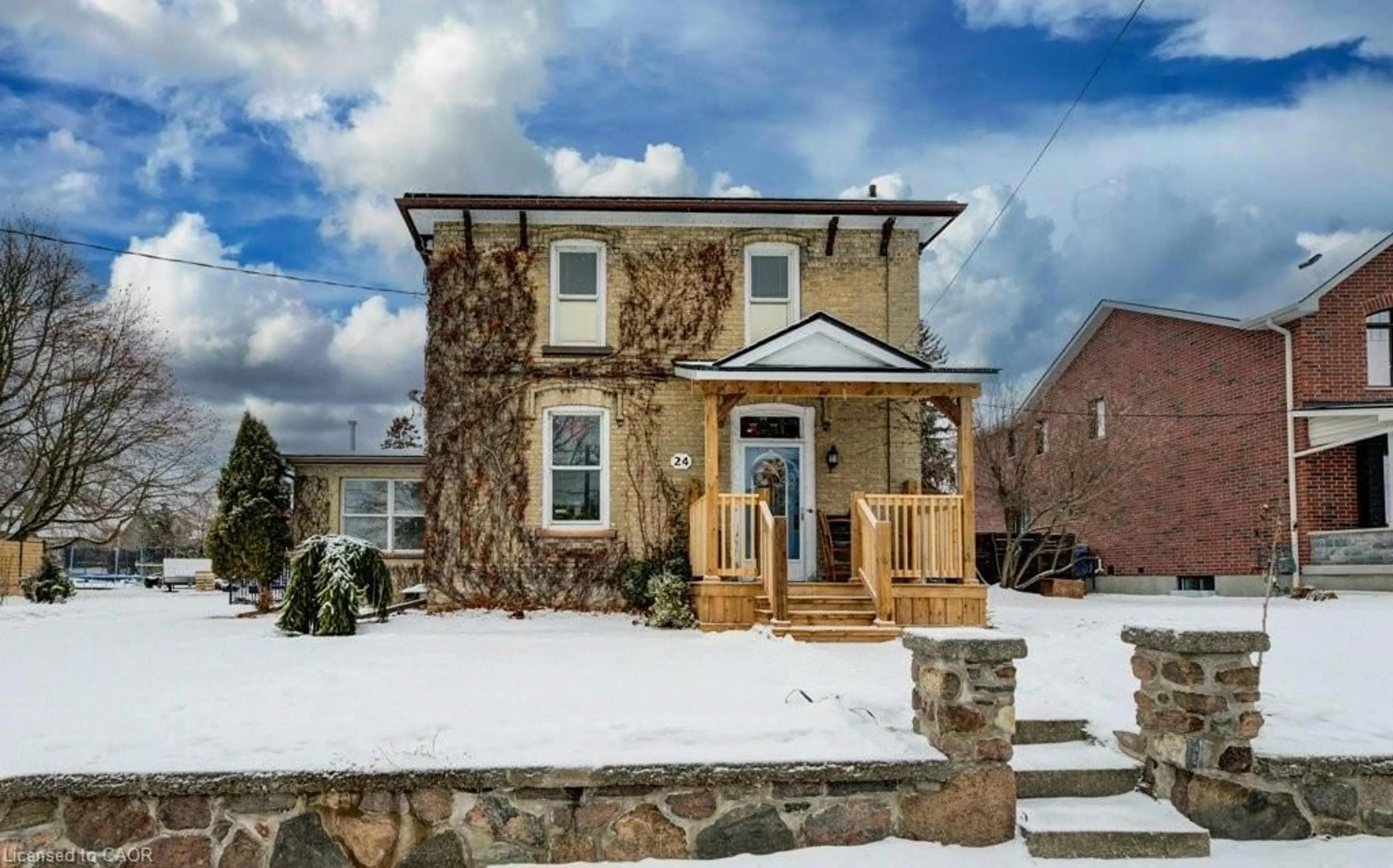 Home with brick exterior material, street for 24 Manley St, Ayr Ontario N0B 1E0