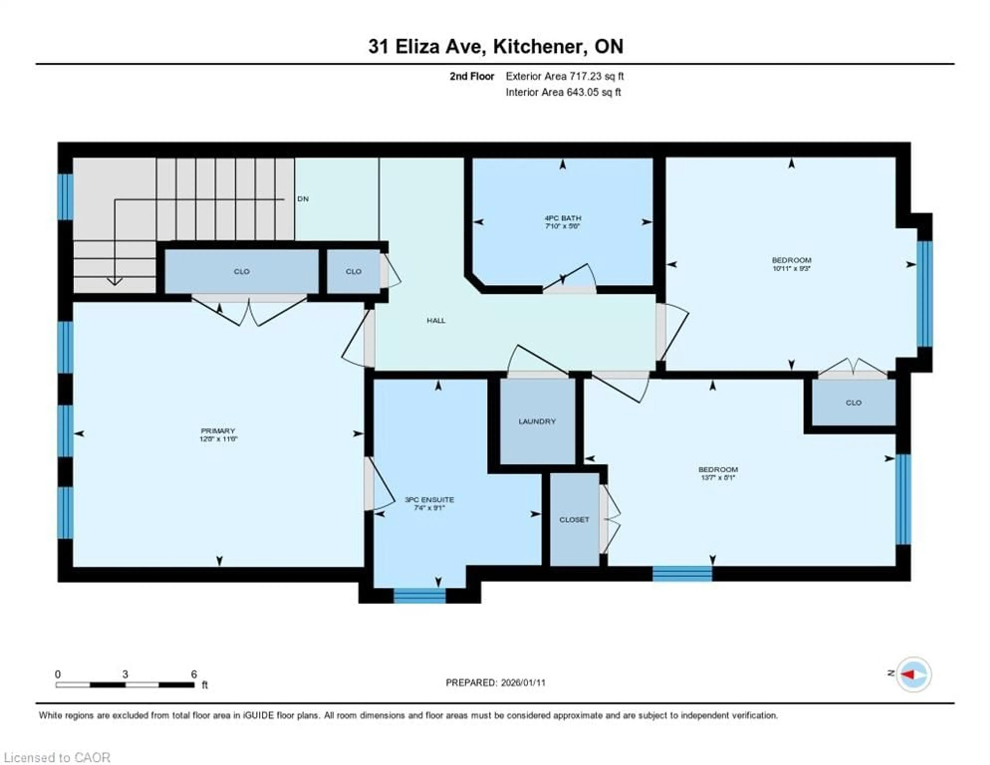 Floor plan for 31 Eliza Ave, Kitchener Ontario N2E 0G2