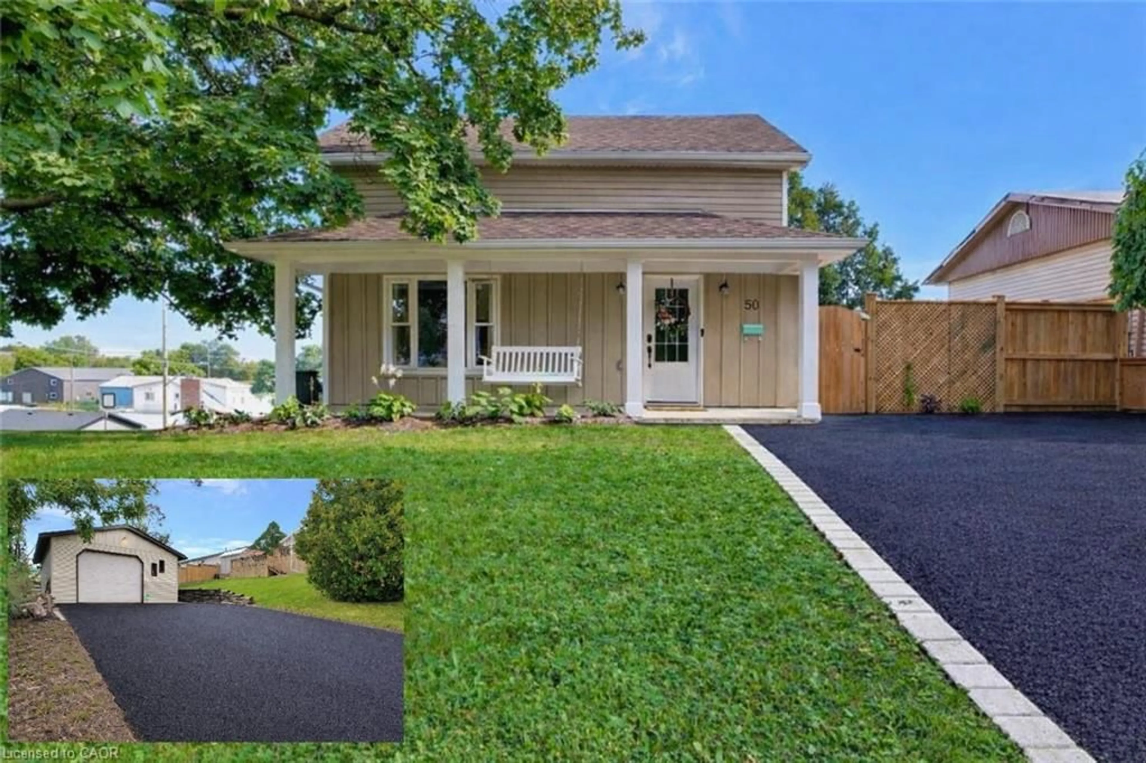 Home with vinyl exterior material, street for 50 Wellington St, Paris Ontario N3L 1T4