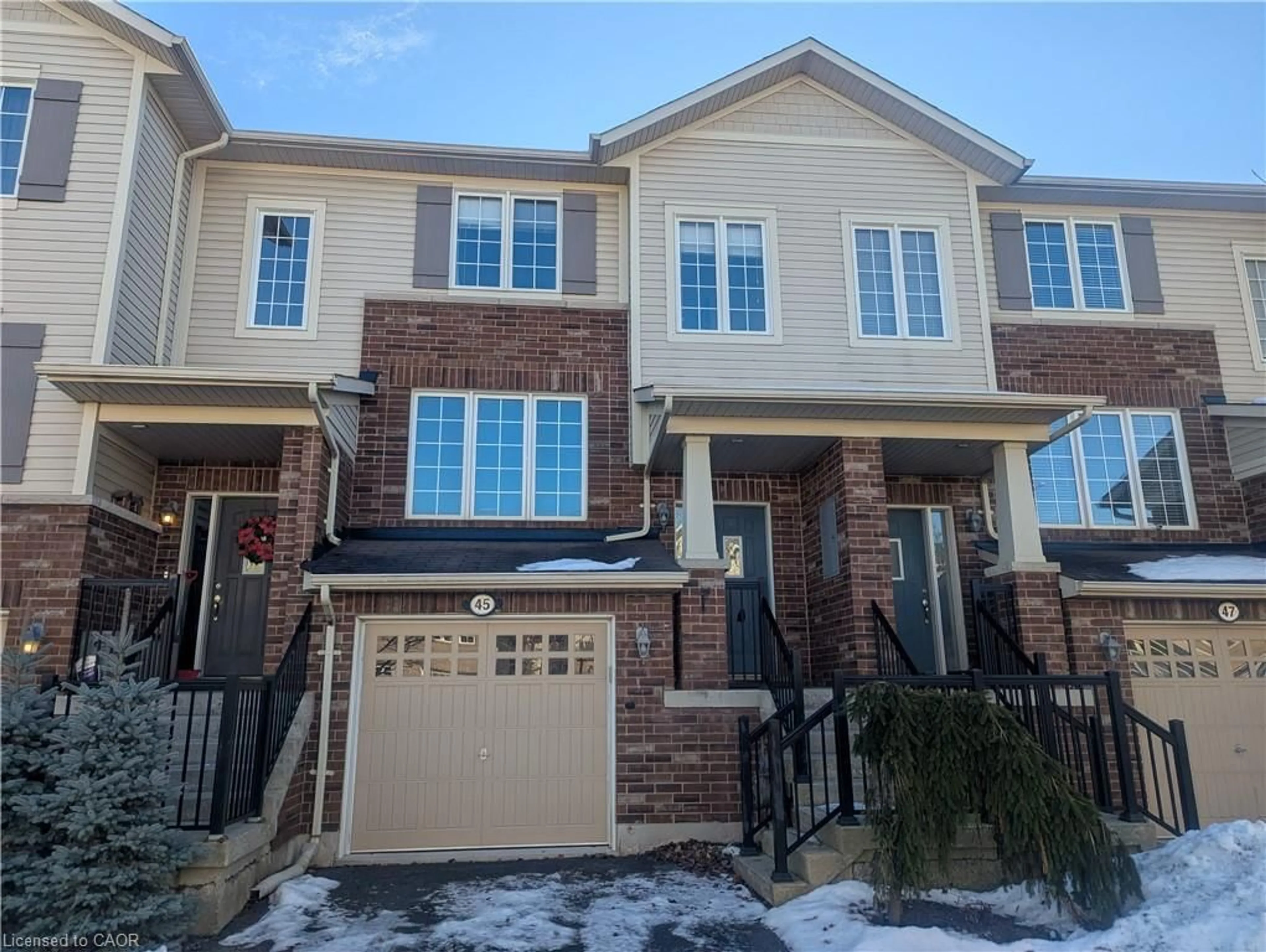Home with brick exterior material, street for 45 Ohara Lane, Hamilton Ontario L9K 0C7