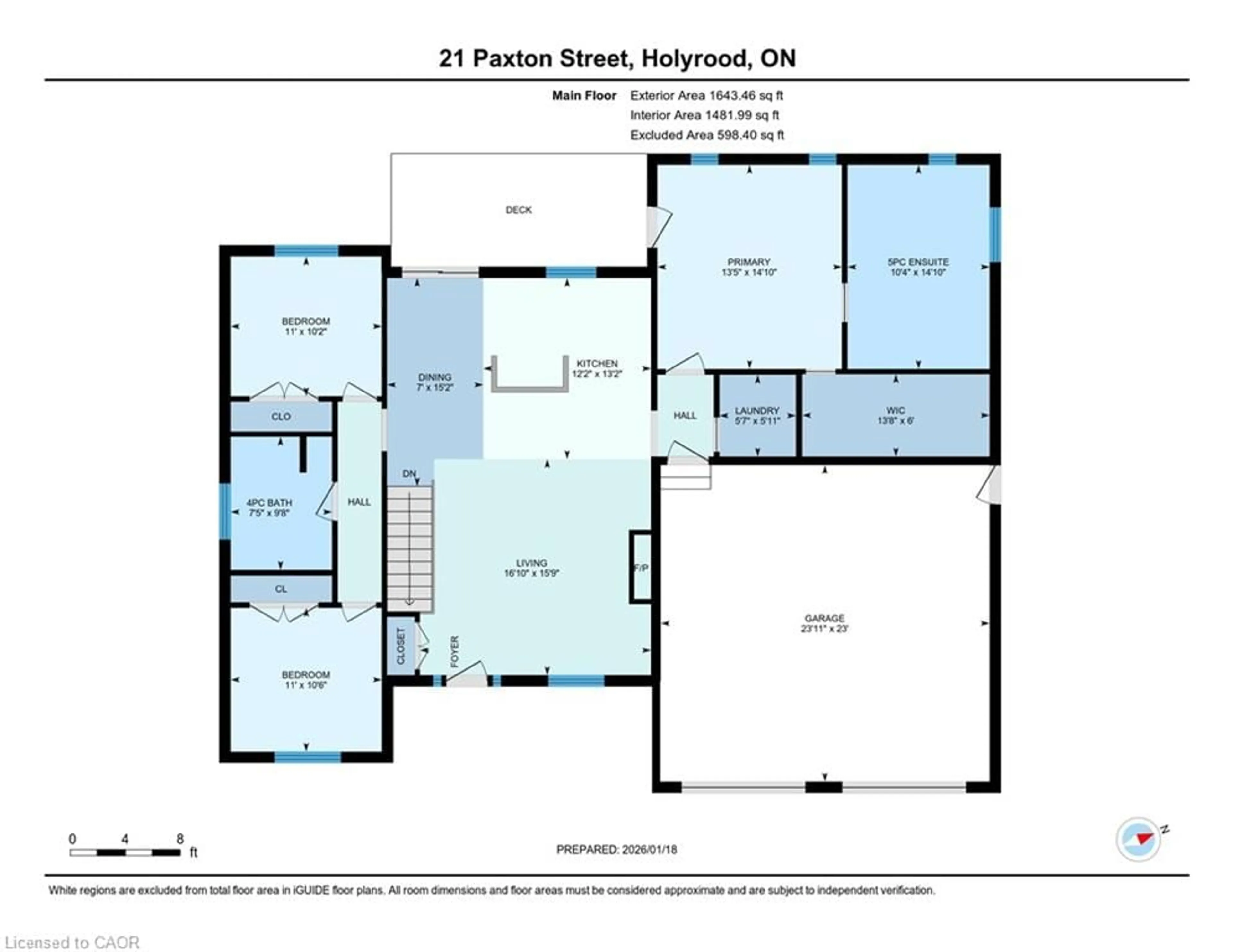 Floor plan for 21 Paxton St, Holyrood Ontario N0G 2B0