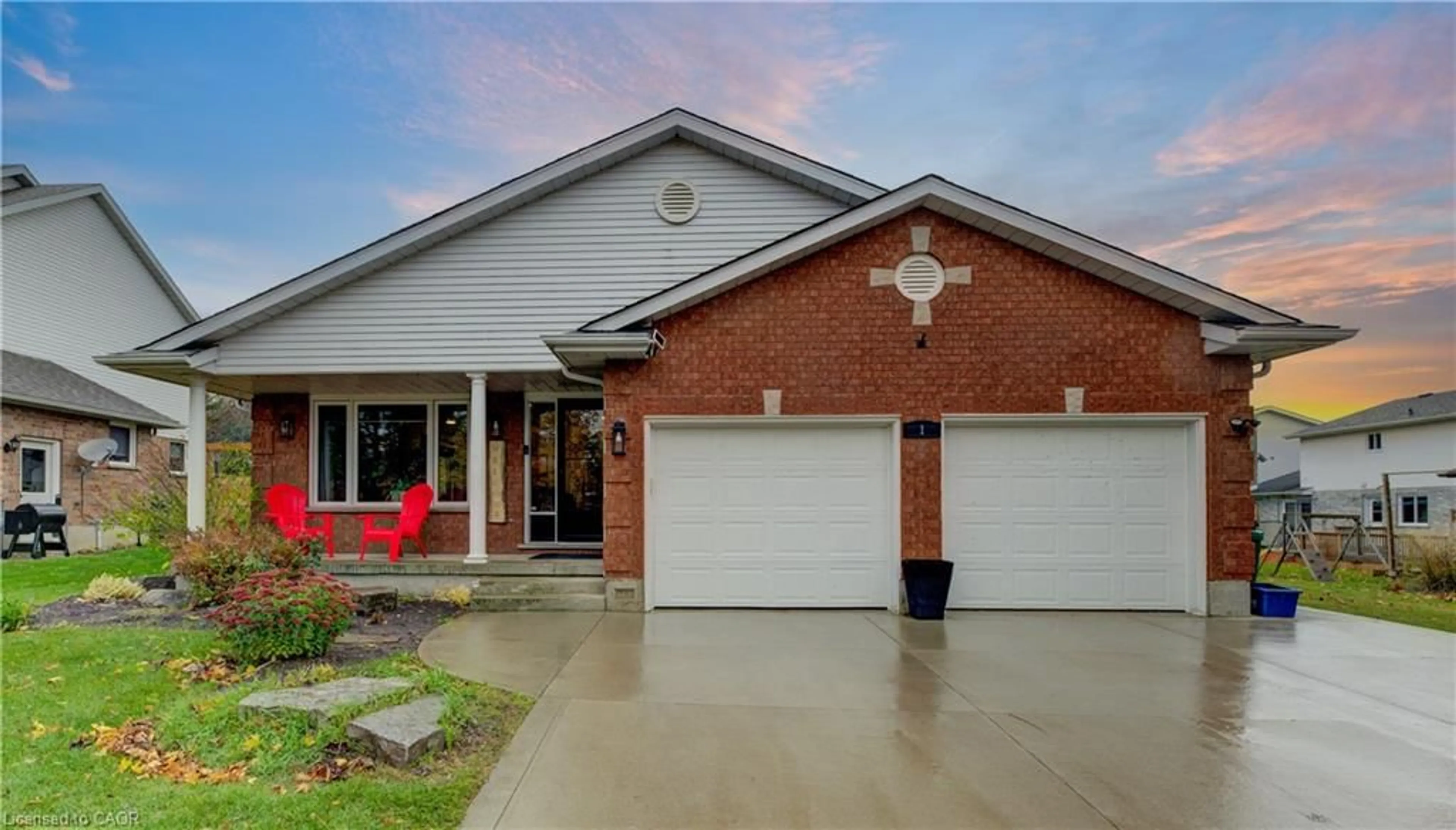 Home with brick exterior material, street for 1 Edgewood Crt, Wellesley Ontario N0B 2T0