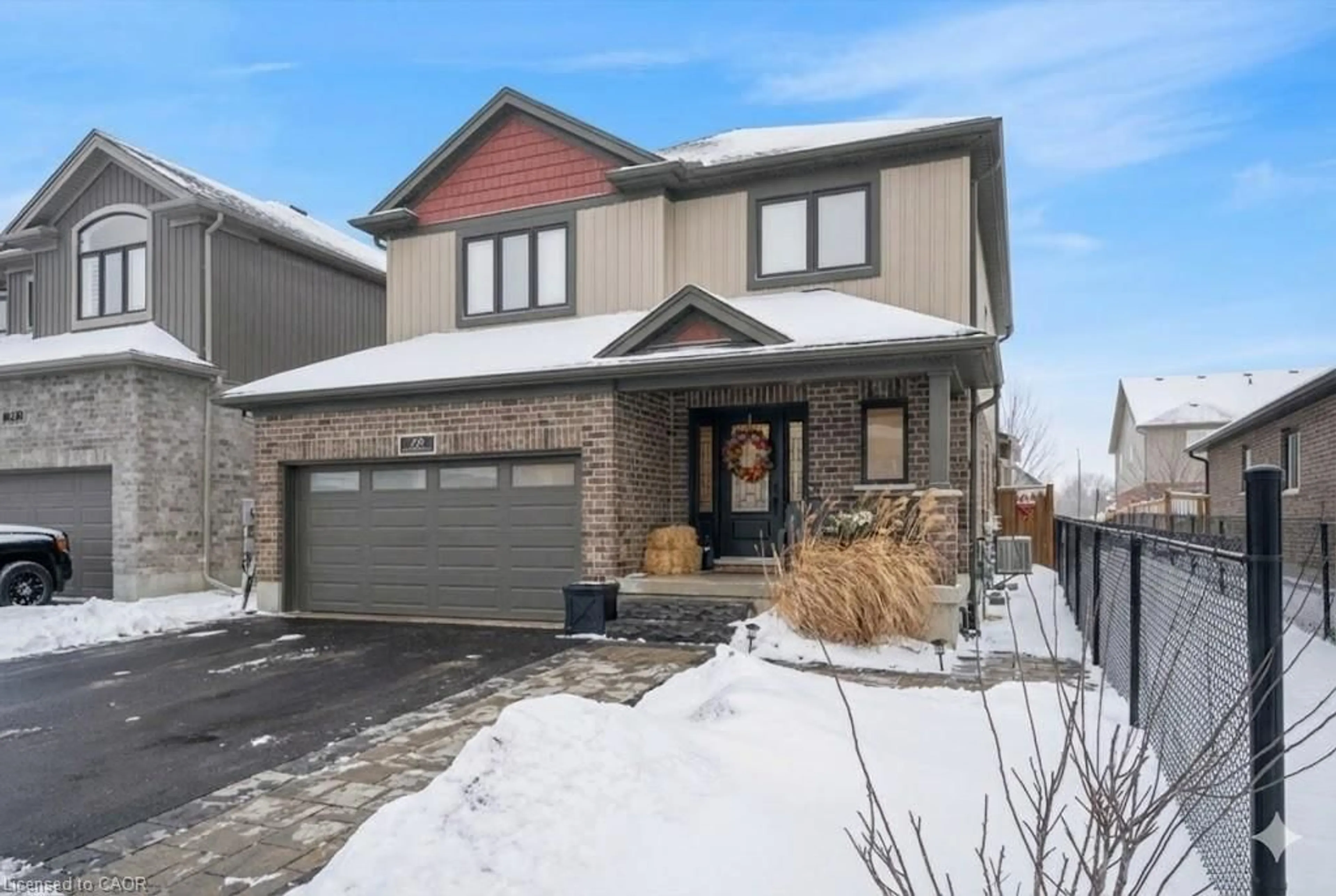 Home with brick exterior material, street for 78 Woodberry Cres, Elmira Ontario N3B 0C5