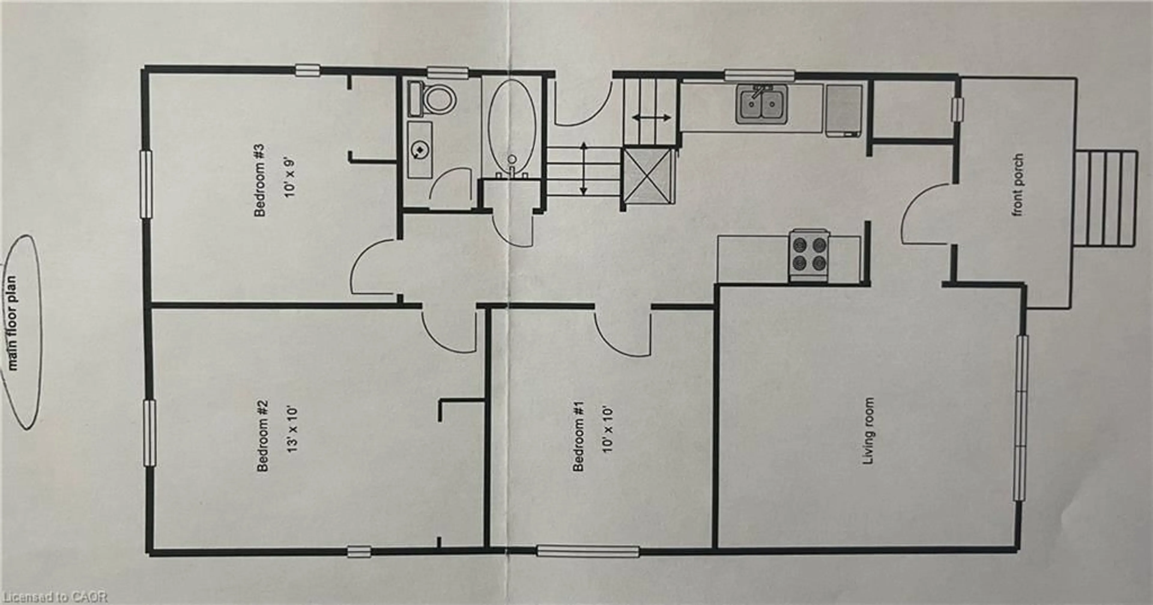 Floor plan for 93 Haddon Ave, Hamilton Ontario L8S 1X7