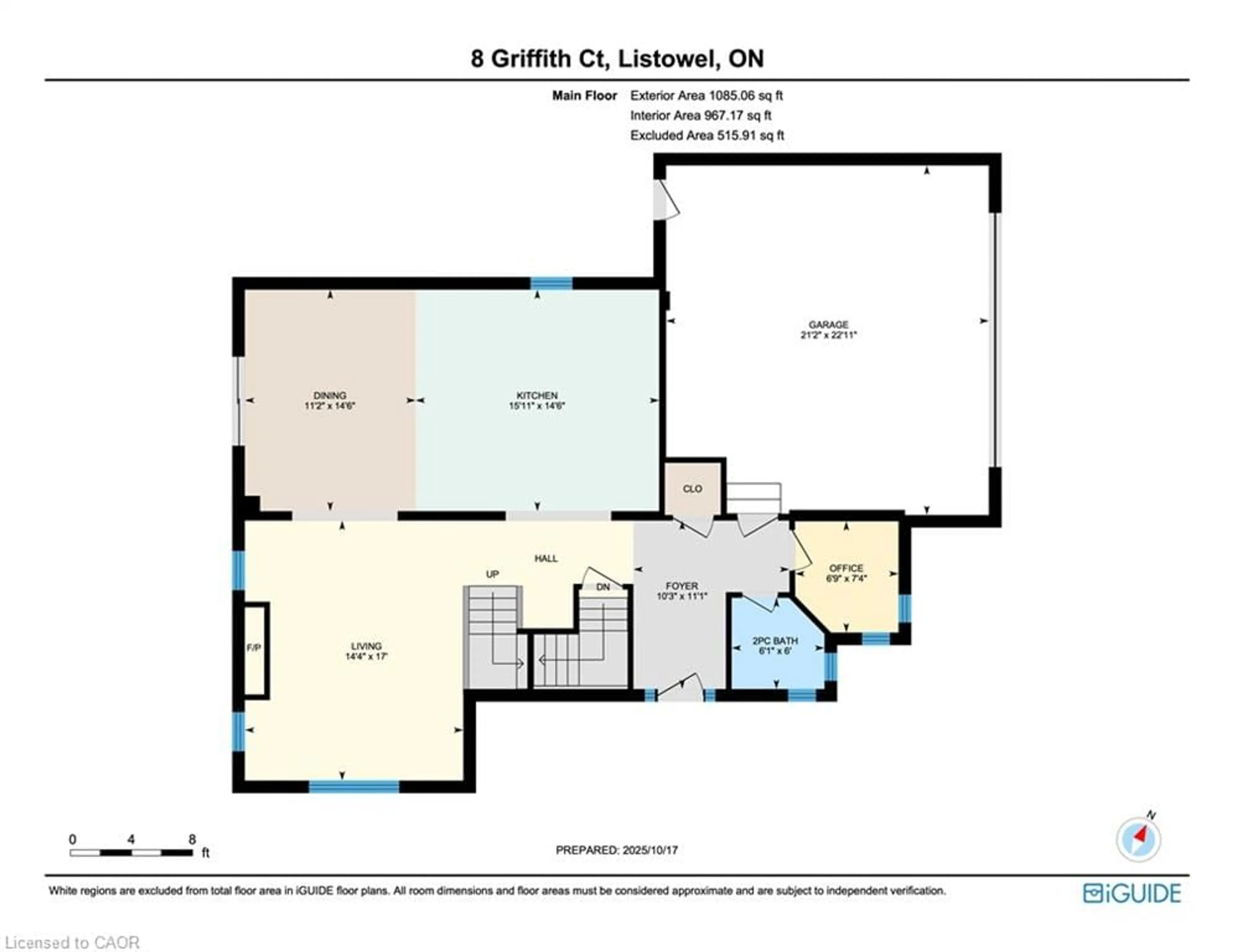 Floor plan for 8 Griffith Crt, Listowel Ontario N4W 0G1