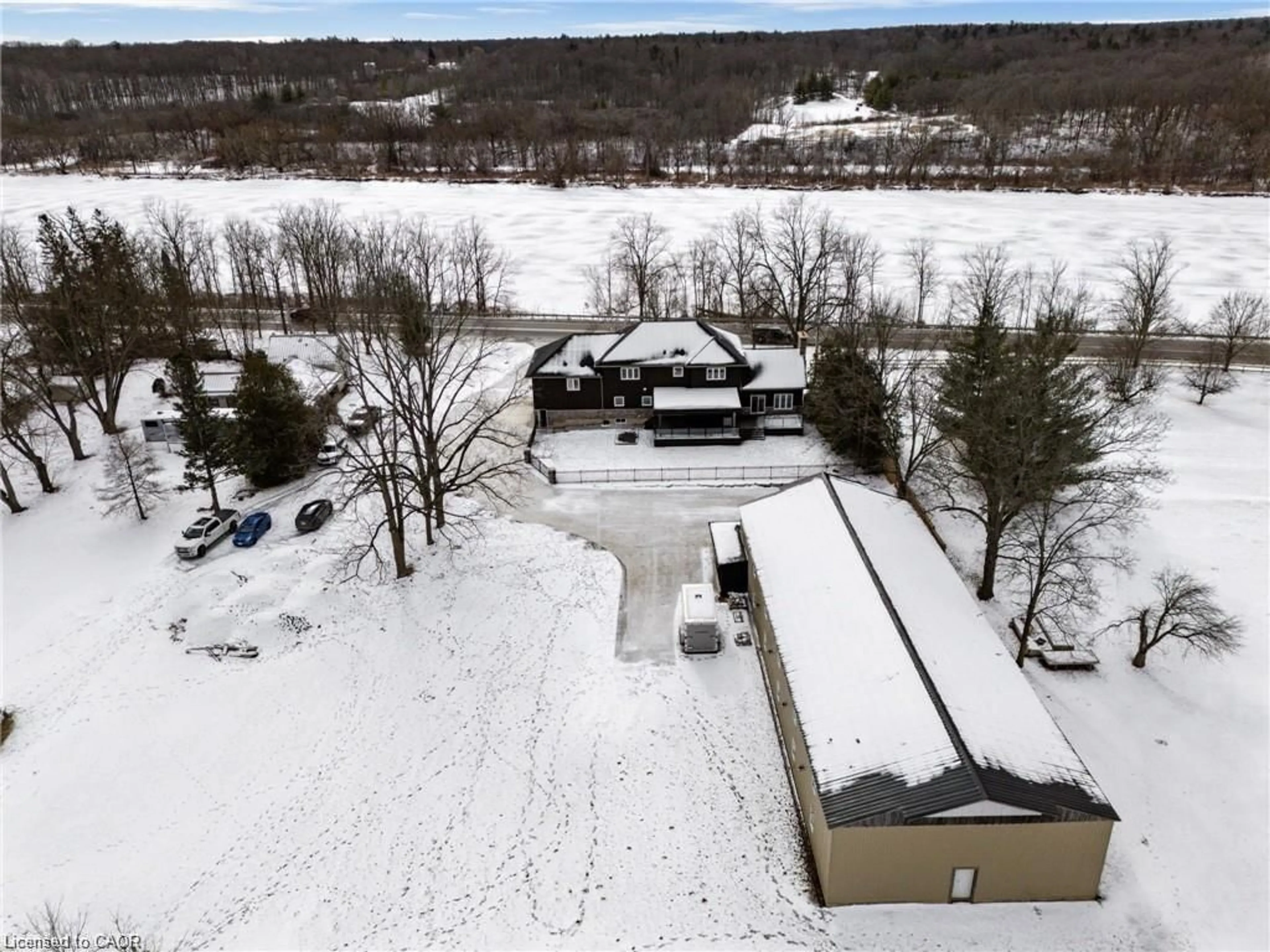 A pic from outside/outdoor area/front of a property/back of a property/a pic from drone, water/lake/river/ocean view for 2210 Highway 54, Caledonia Ontario N3W 1Y4