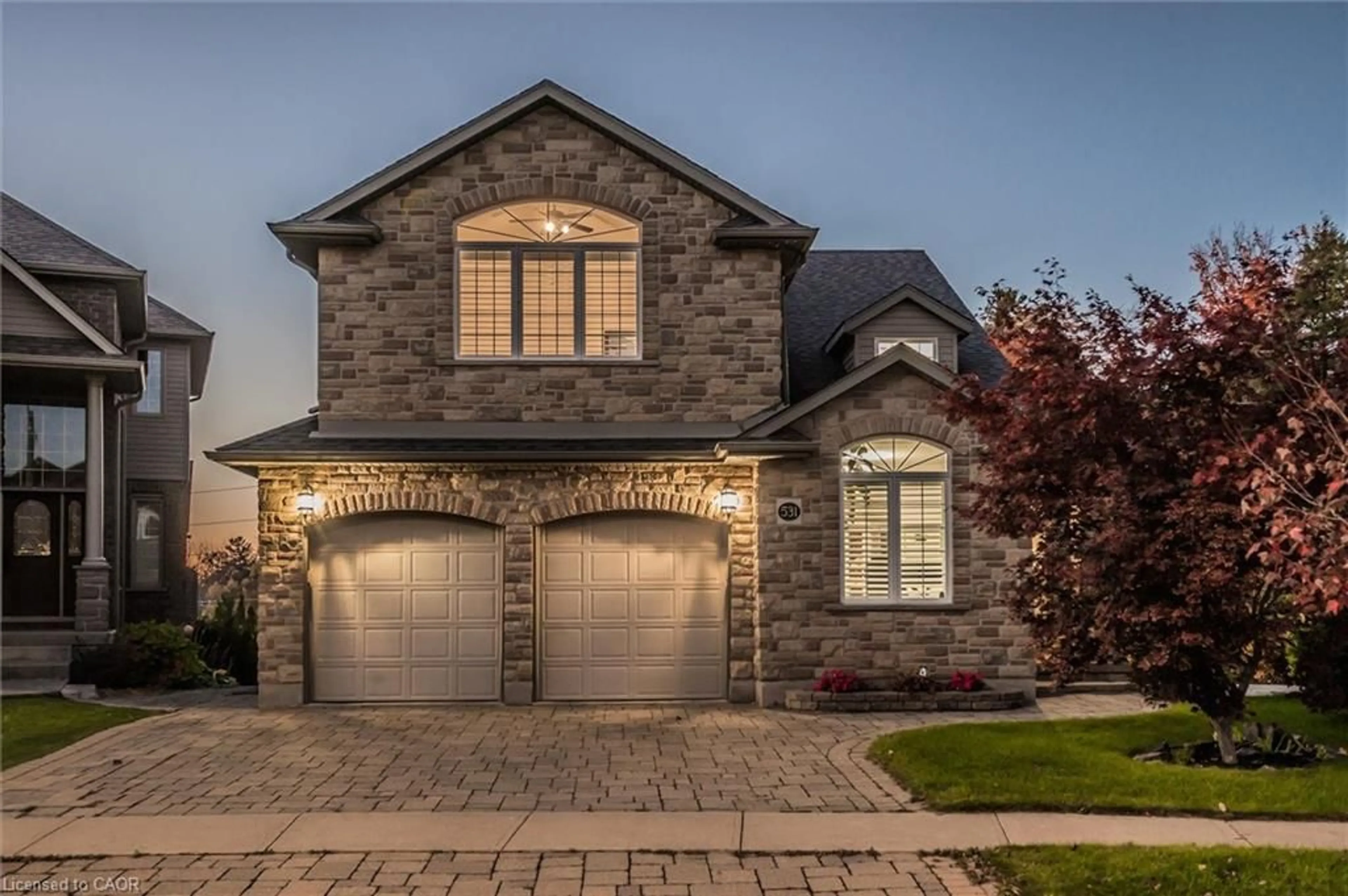 Home with brick exterior material, street for 531 Wood Nettle Way, Waterloo Ontario N2V 2X9