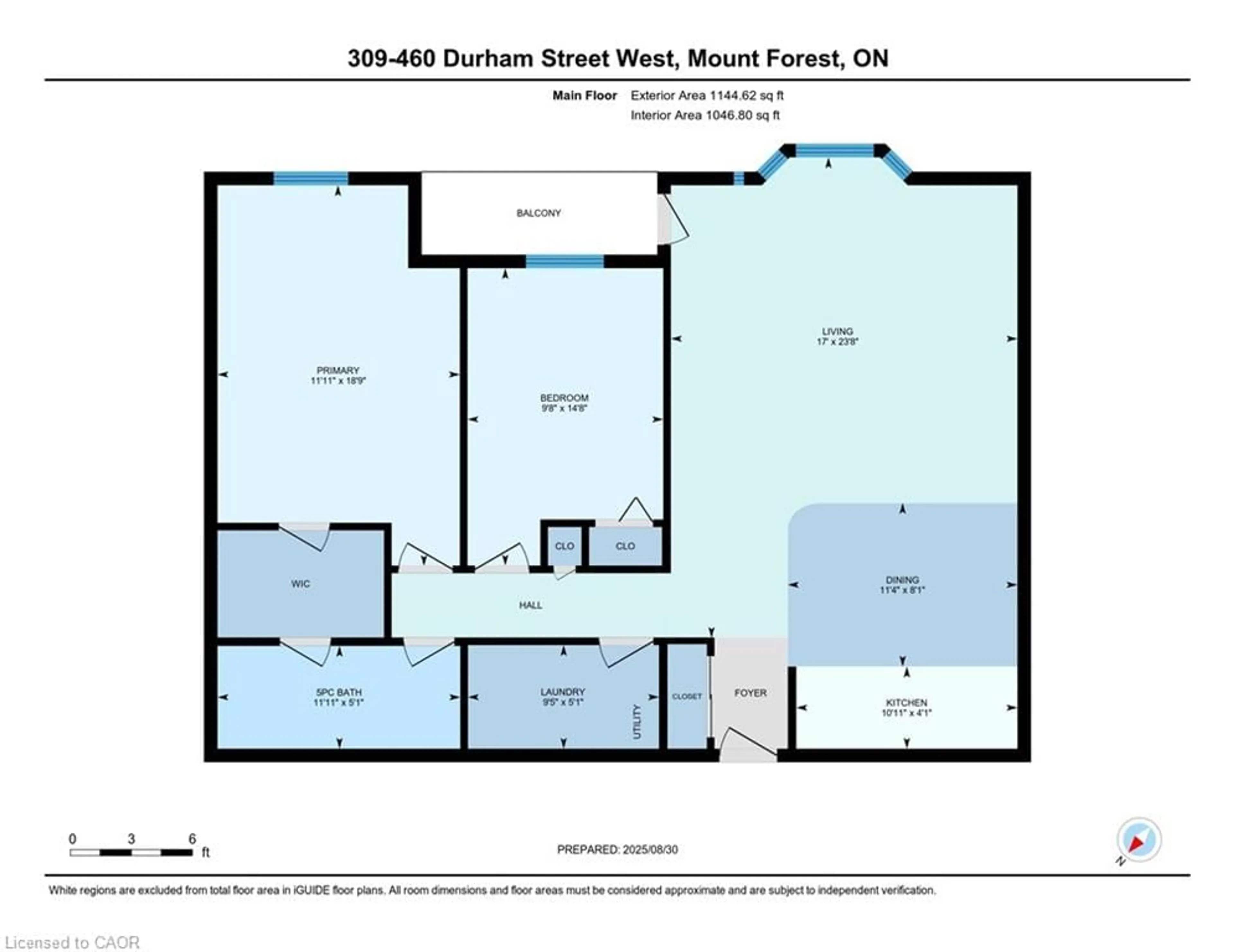 Floor plan for 460 Durham St #309, Mount Forest Ontario N0G 2L1