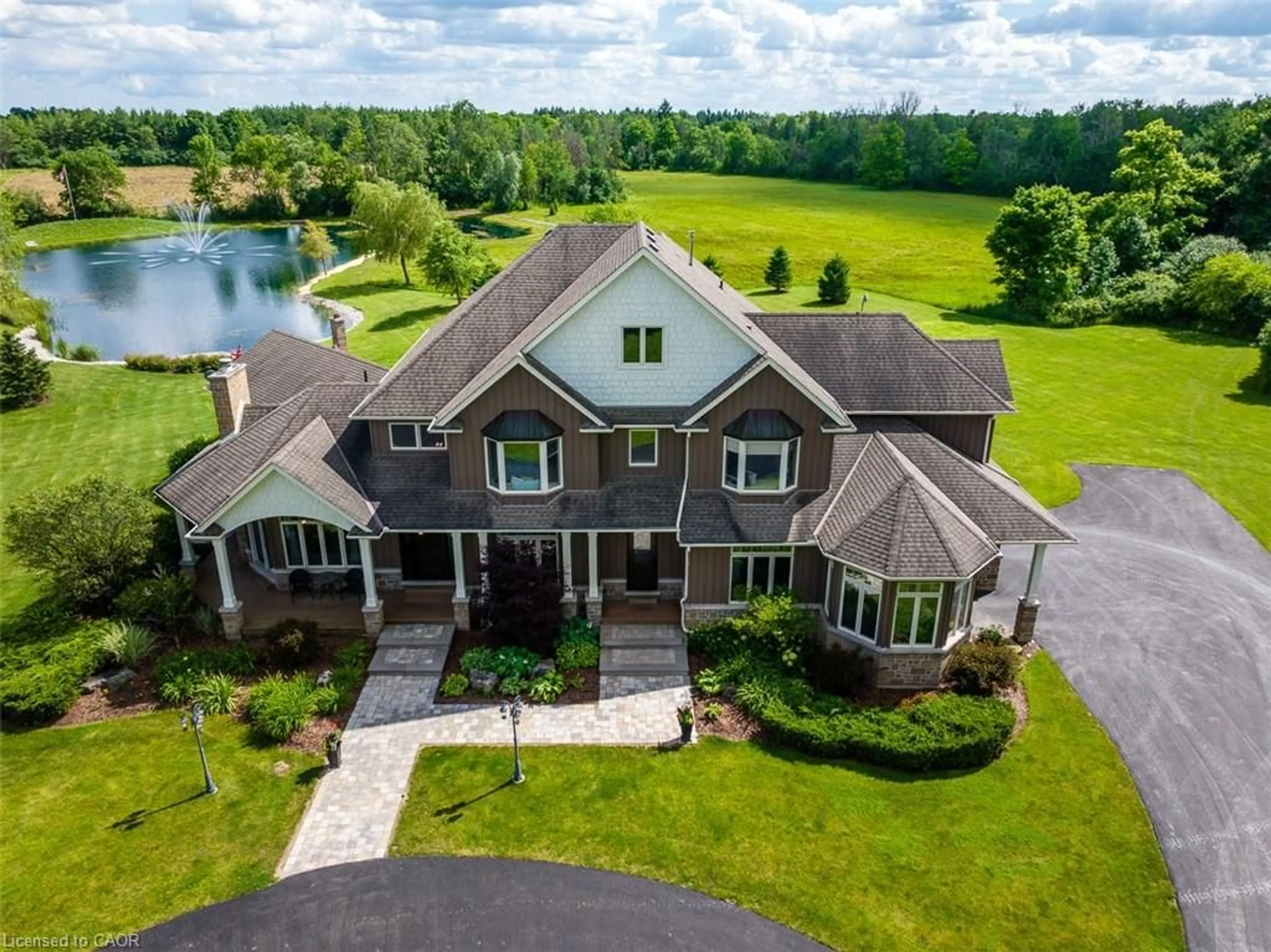 A pic from outside/outdoor area/front of a property/back of a property/a pic from drone, water/lake/river/ocean view for 1532 Concession Rd 6, Flamborough Ontario N0B 1L0