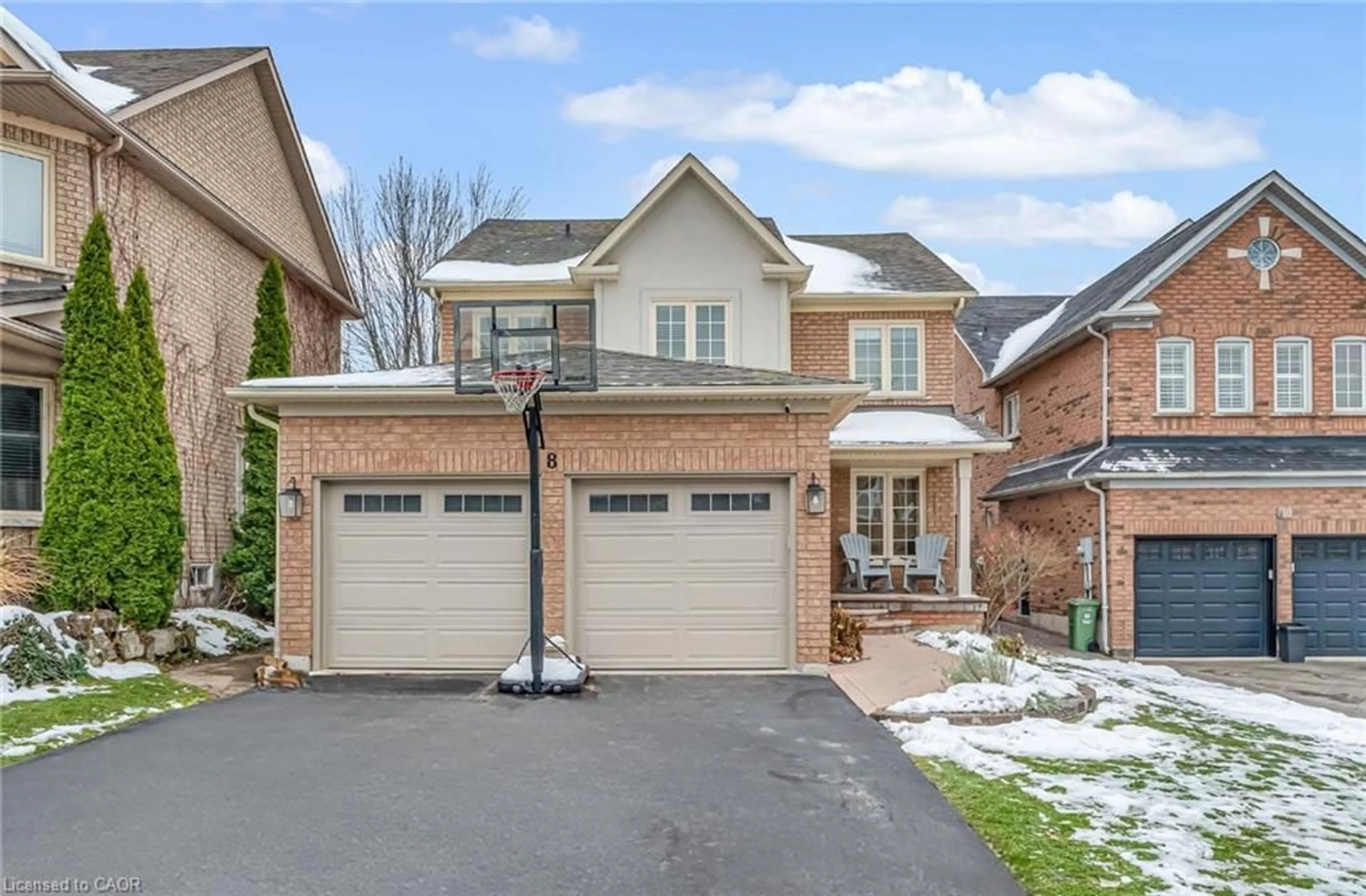 Home with brick exterior material, street for 8 Keewaydin St, Waterdown Ontario L8B 0K1