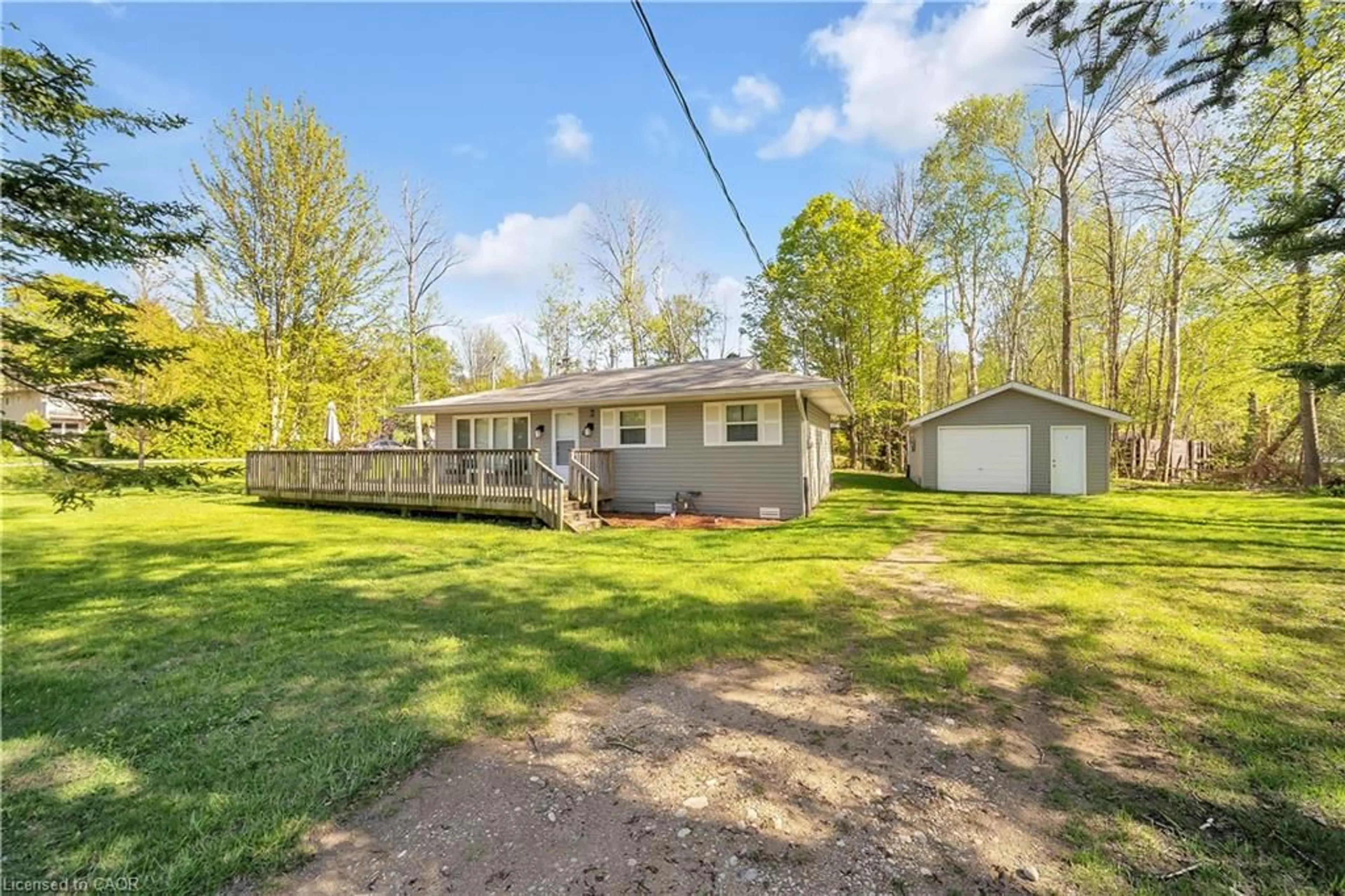 A pic from outside/outdoor area/front of a property/back of a property/a pic from drone, water/lake/river/ocean view for 2 Birch St, Sauble Beach Ontario N0H 2G0