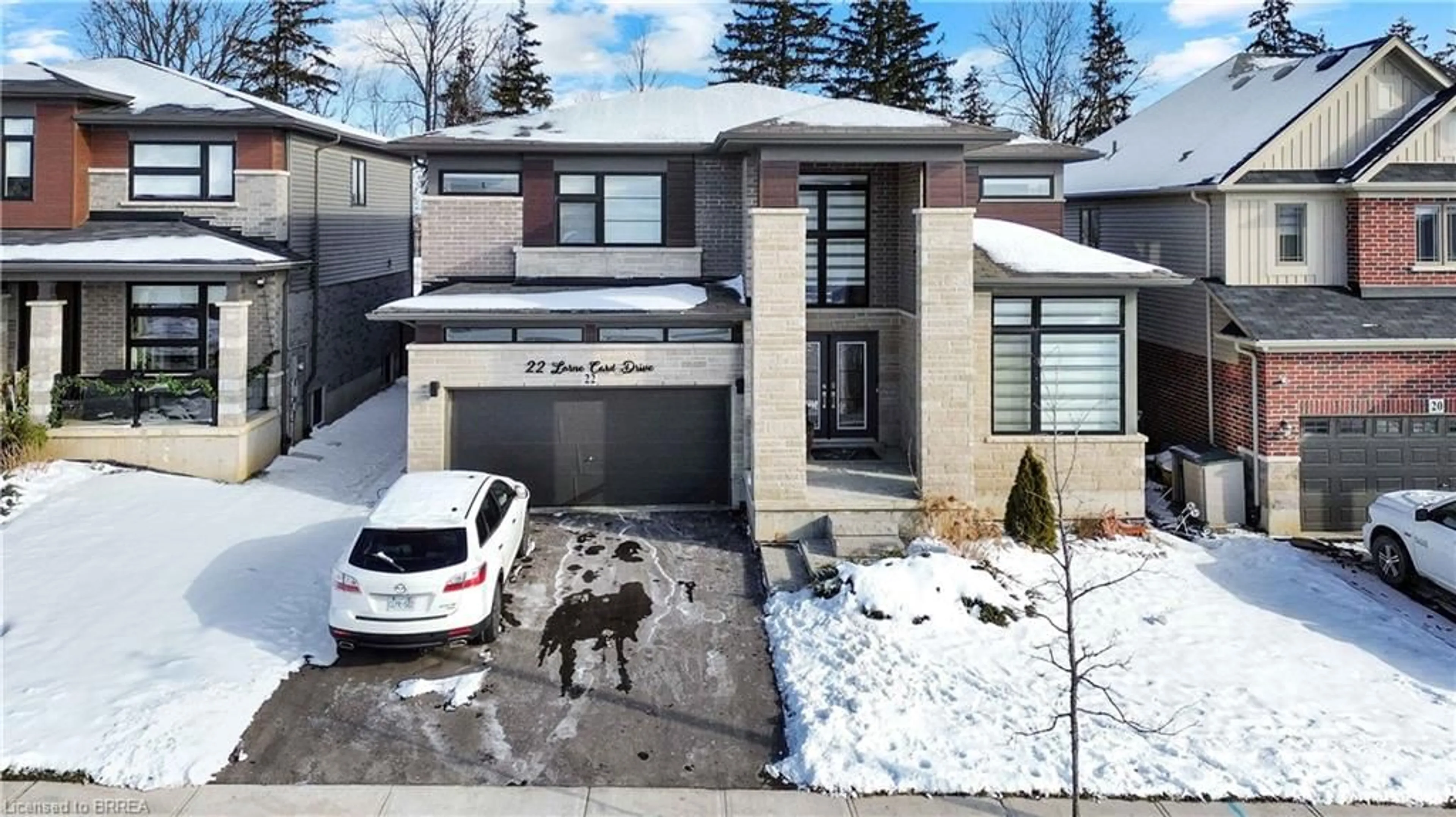 Home with brick exterior material, street for 22 Lorne Card Dr, Paris Ontario N3L 0J7