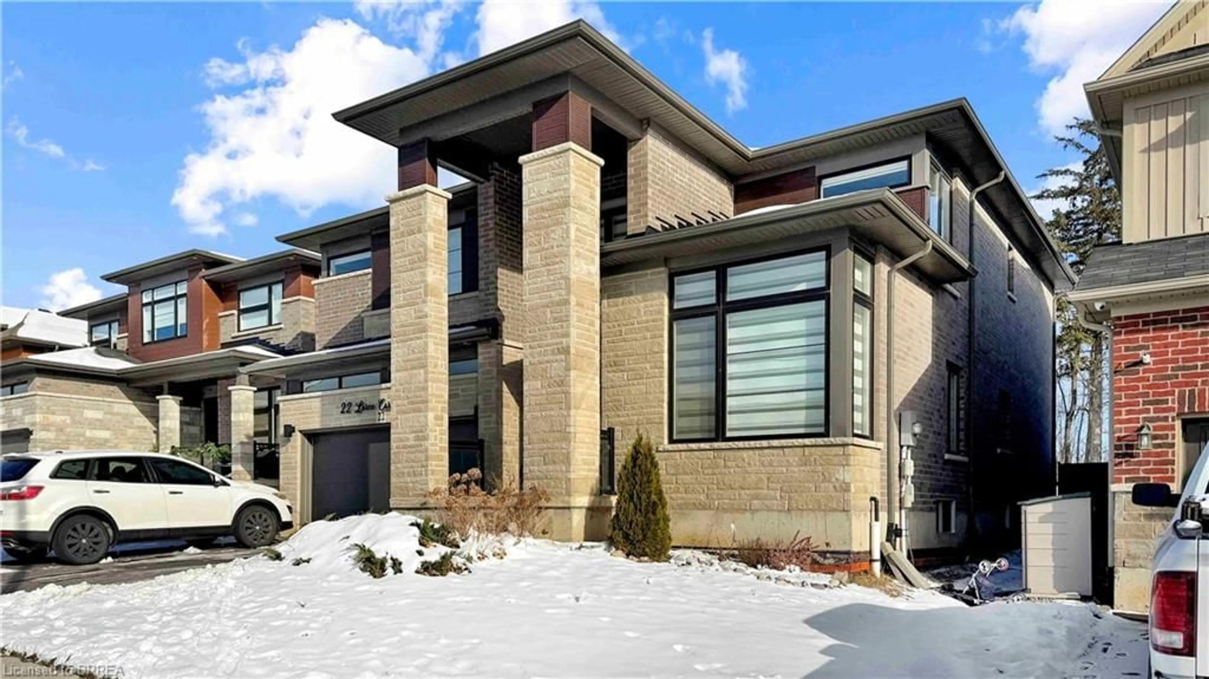 Home with brick exterior material, street for 22 Lorne Card Dr, Paris Ontario N3L 0J7