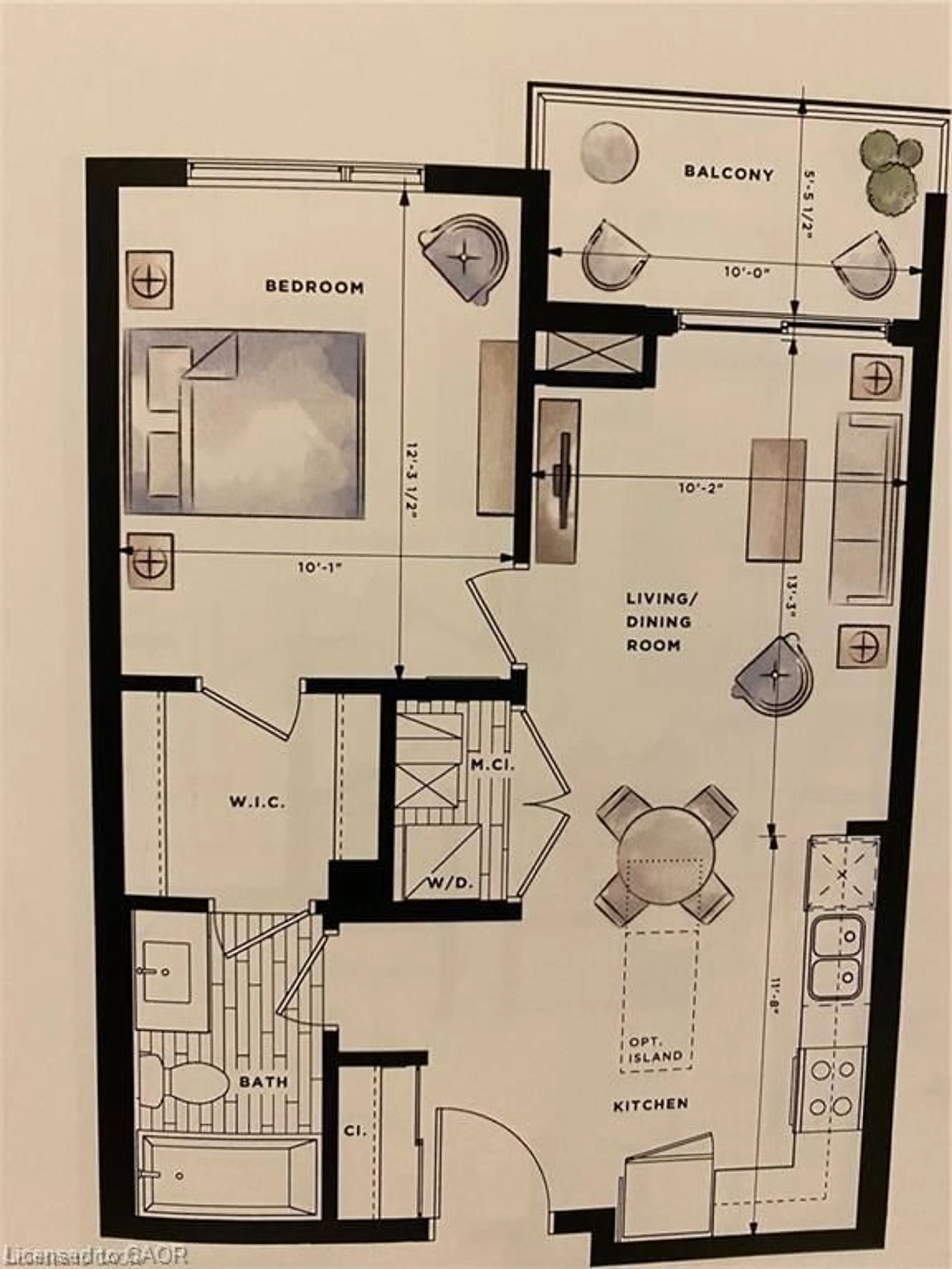 Floor plan for 255 Northfield Dr #612, Waterloo Ontario N2K 0G5