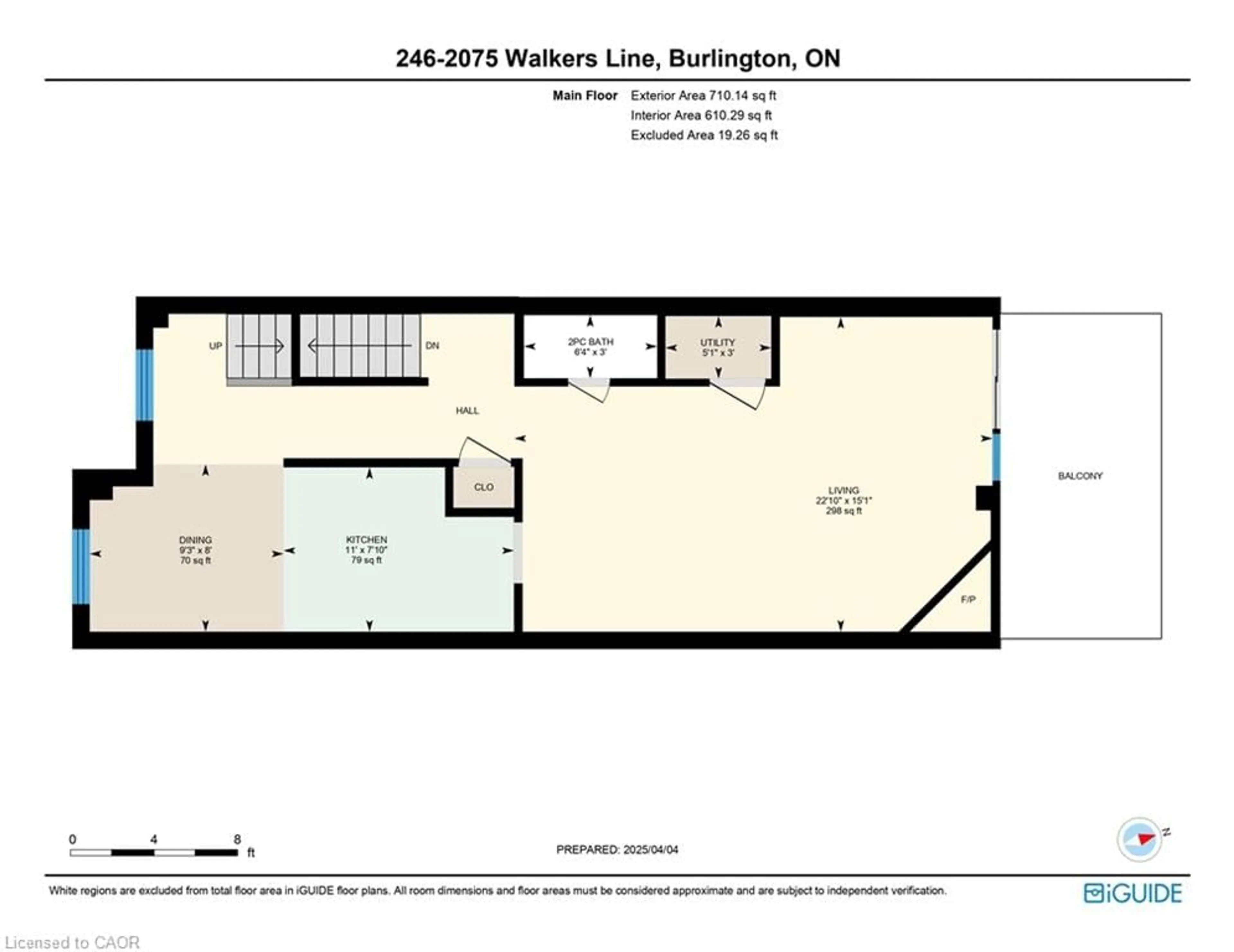 Floor plan for 2075 Walkers Line #246, Burlington Ontario L7M 4G7
