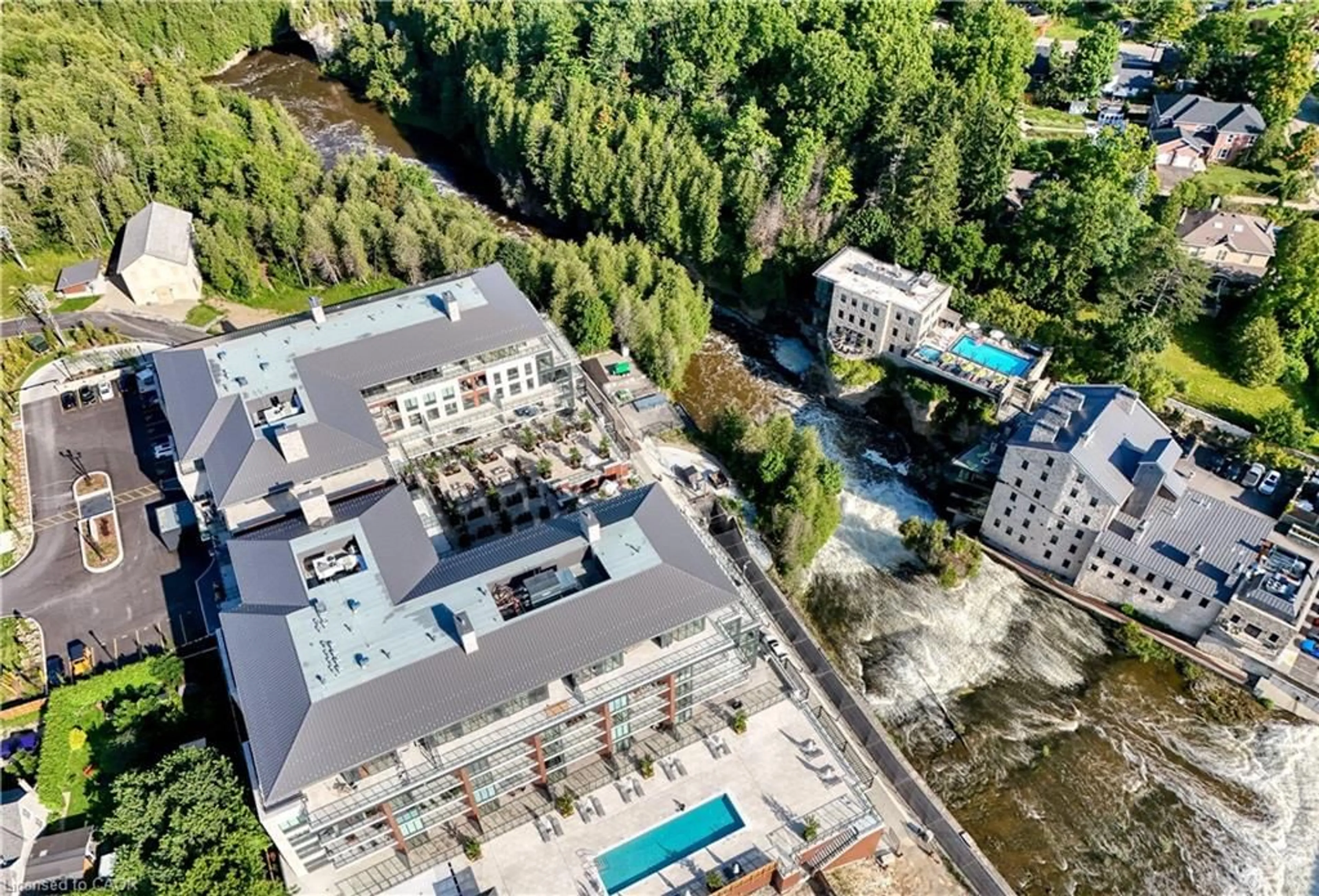 A pic from outside/outdoor area/front of a property/back of a property/a pic from drone, unknown for 6523 Wellington 7 Rd #32, Elora Ontario N0B 1S0