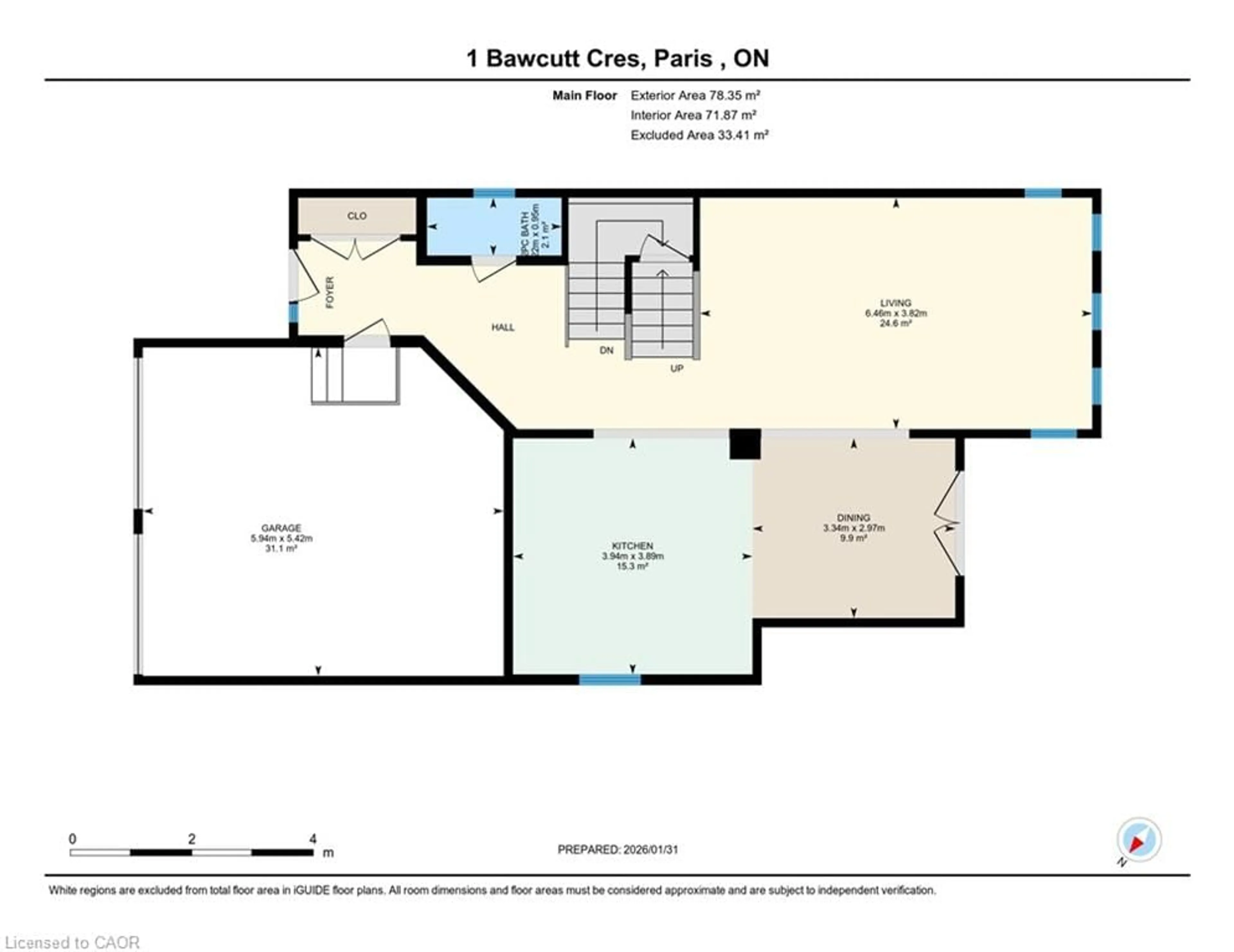 Floor plan for 1 Bawcutt Cres, Paris Ontario N3L 0G7