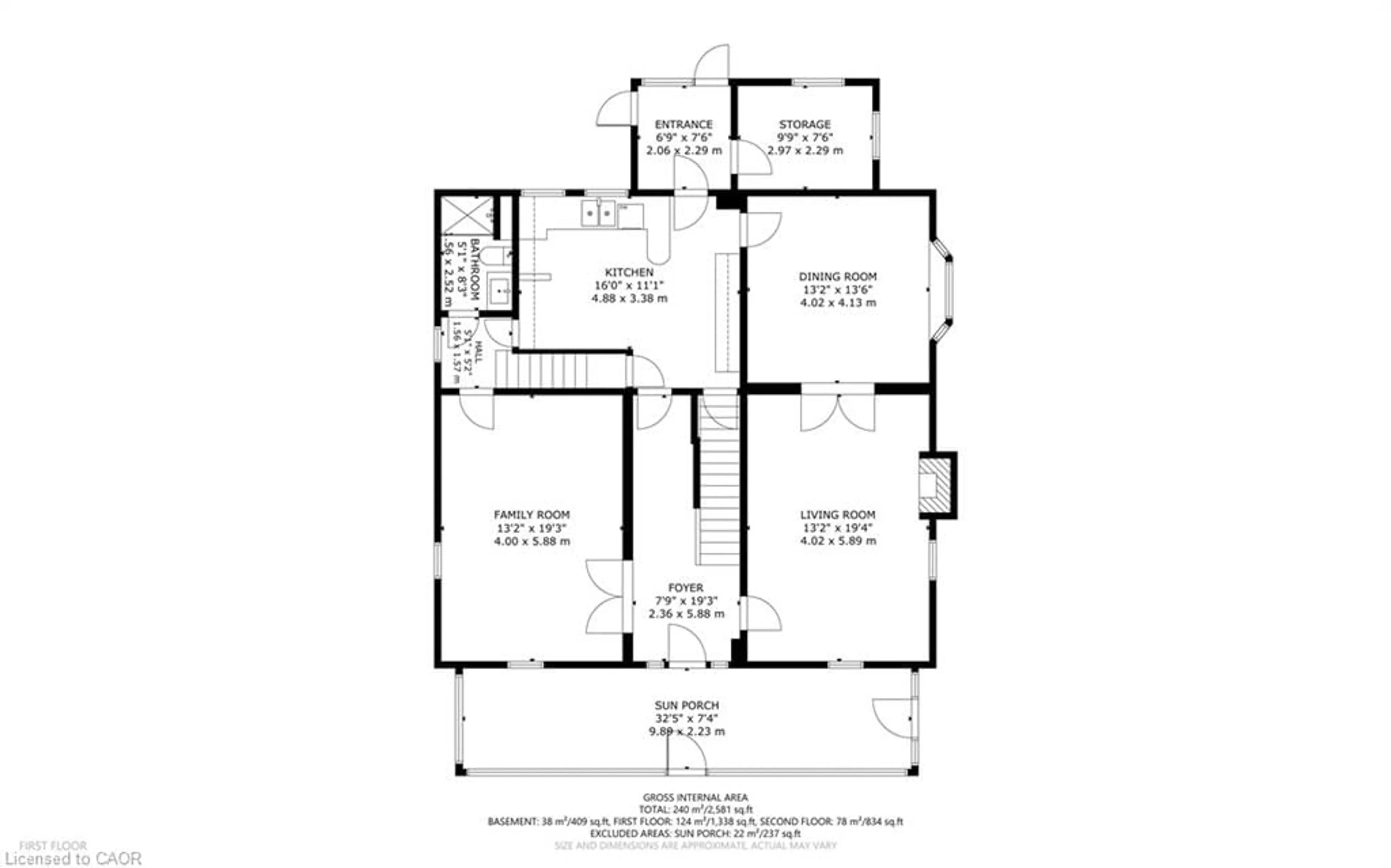 Floor plan for 181 Talbot St, Simcoe Ontario N3Y 2Z8