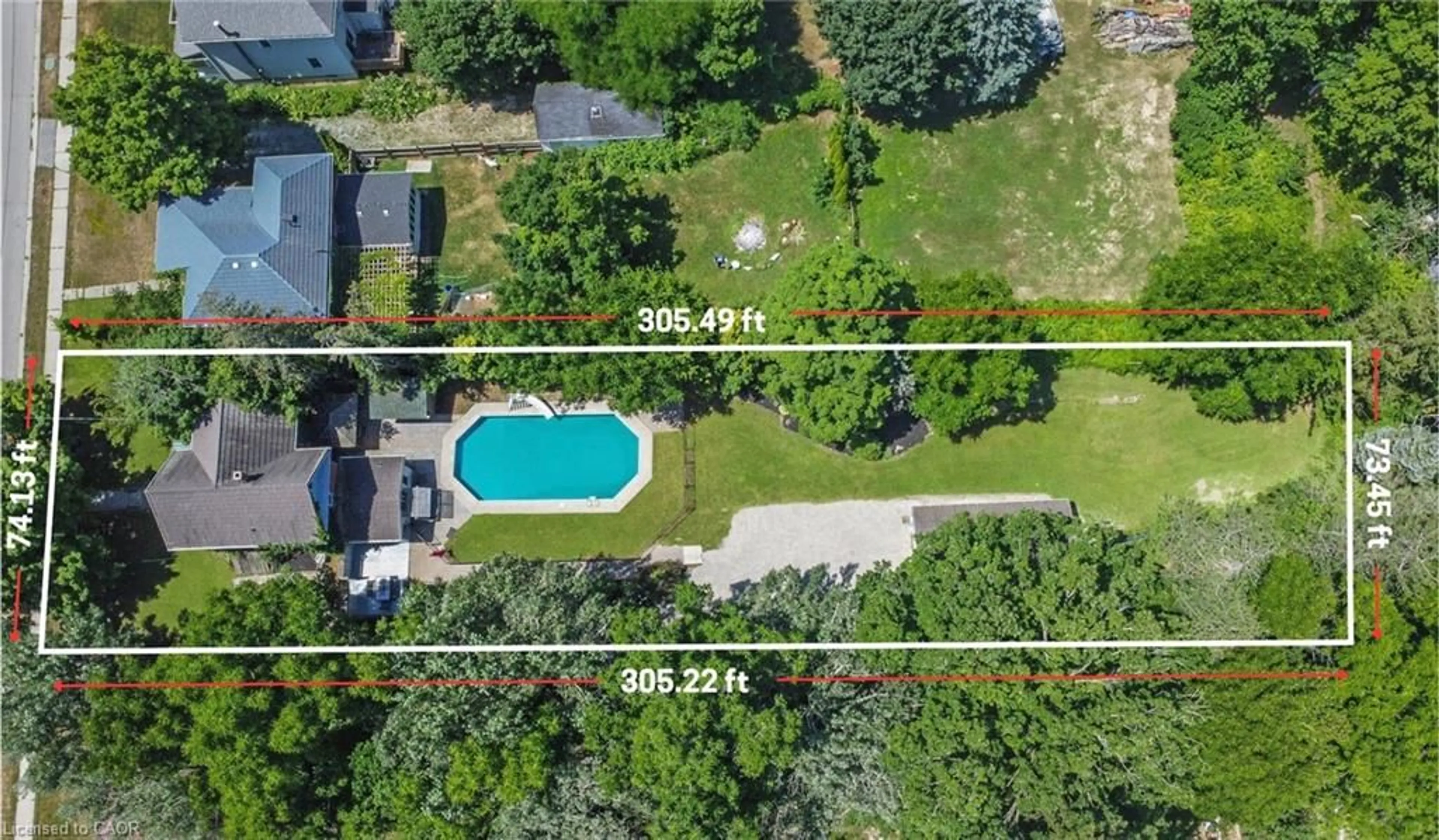 A pic from outside/outdoor area/front of a property/back of a property/a pic from drone, water/lake/river/ocean view for 94 Sutherland St, Caledonia Ontario N3W 1B4