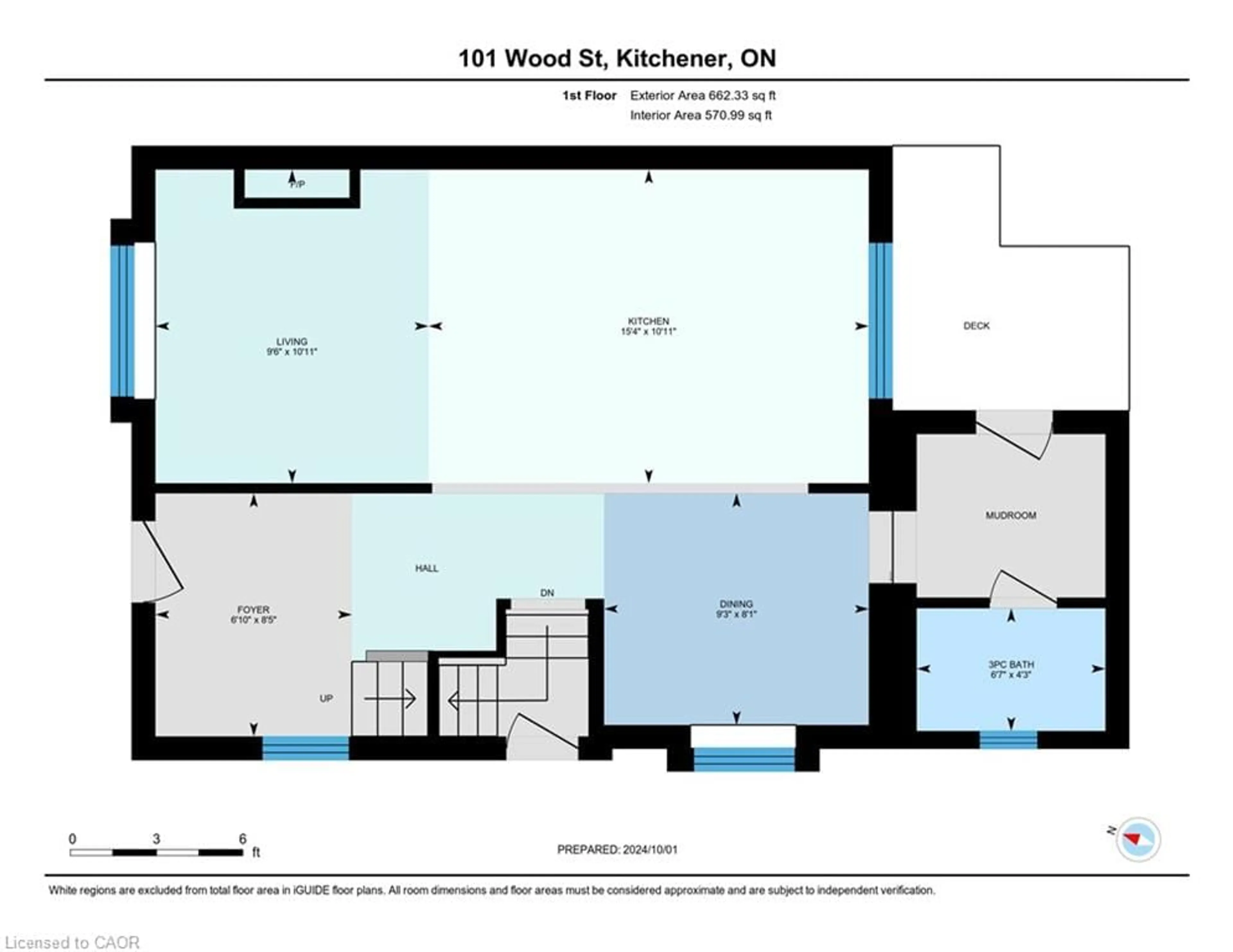 Floor plan for 101 Wood St, Kitchener Ontario N2G 2H9