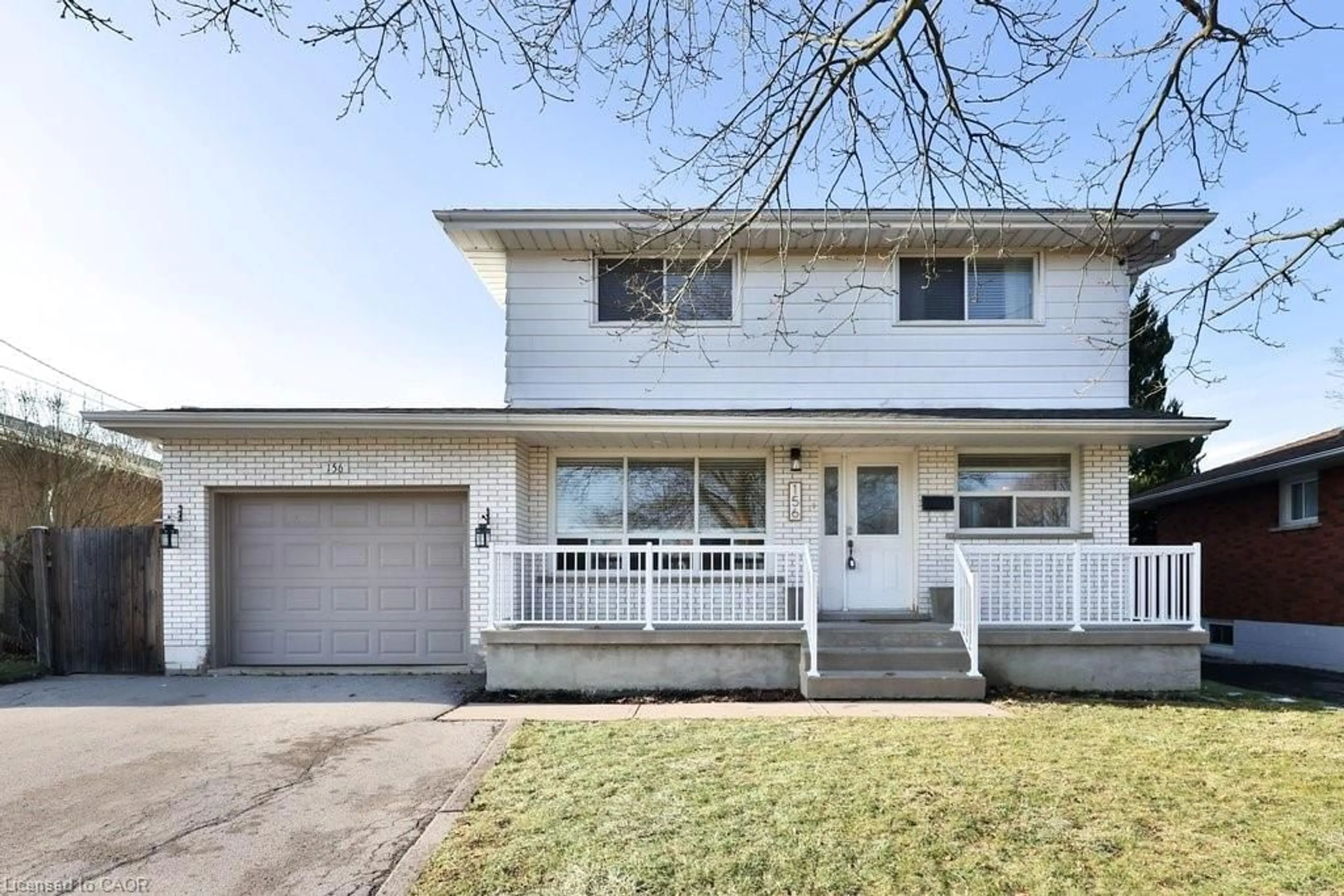 Home with vinyl exterior material, street for 156 Rainbow Dr, Hamilton Ontario L8K 4E9