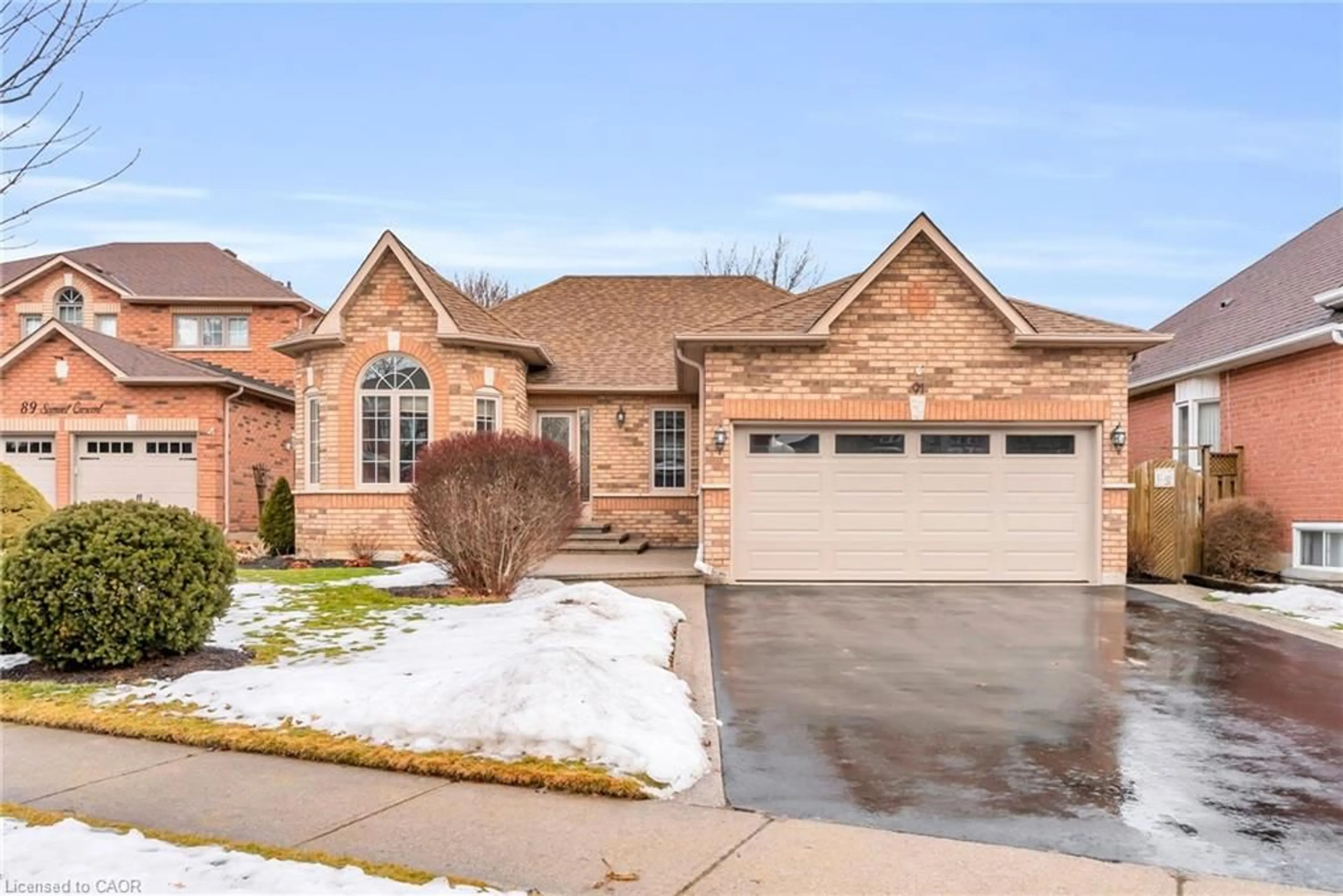 Home with brick exterior material, street for 91 Samuel Cres, Georgetown Ontario L7G 5J3