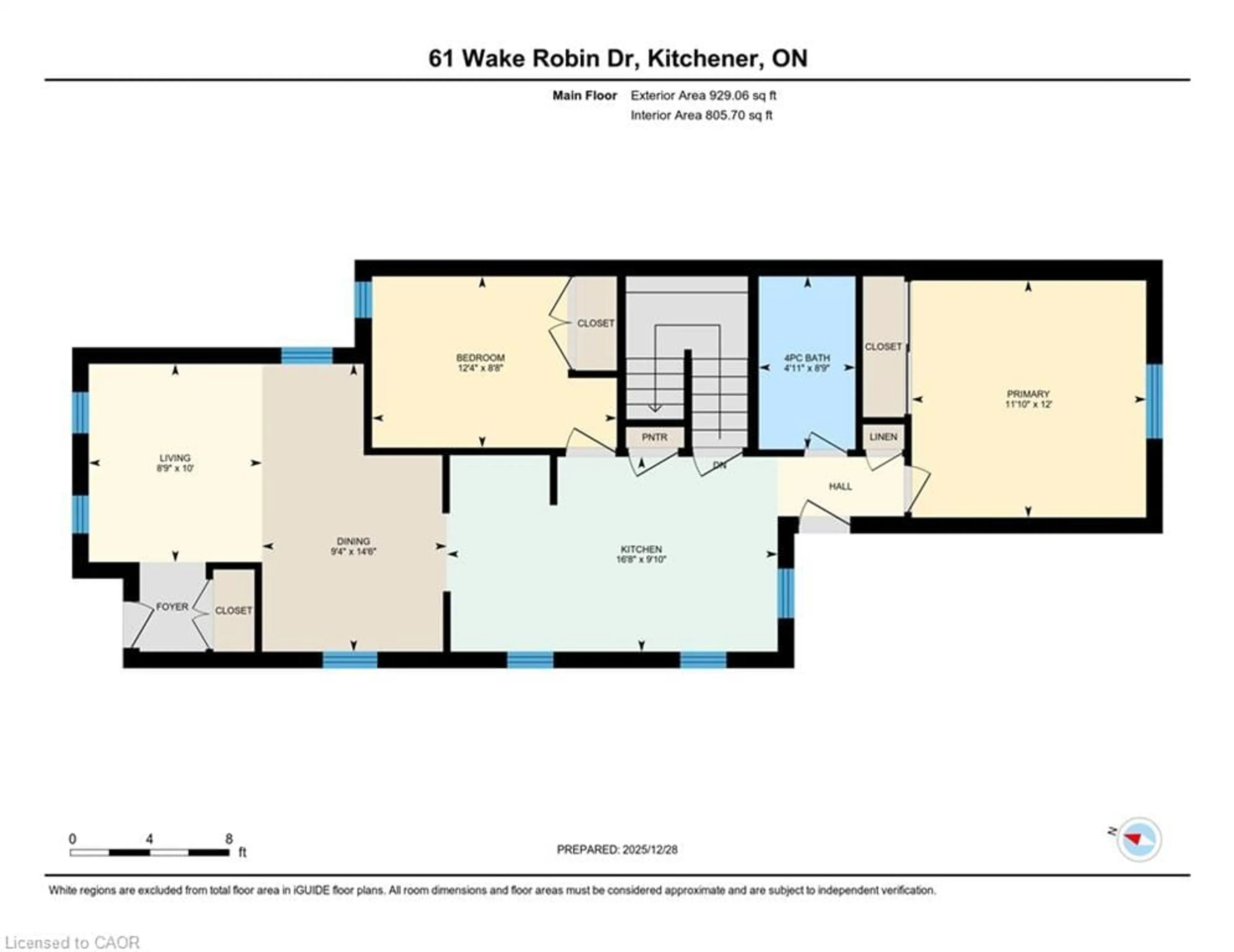 Floor plan for 61 Wake Robin Dr, Kitchener Ontario N2E 3L4