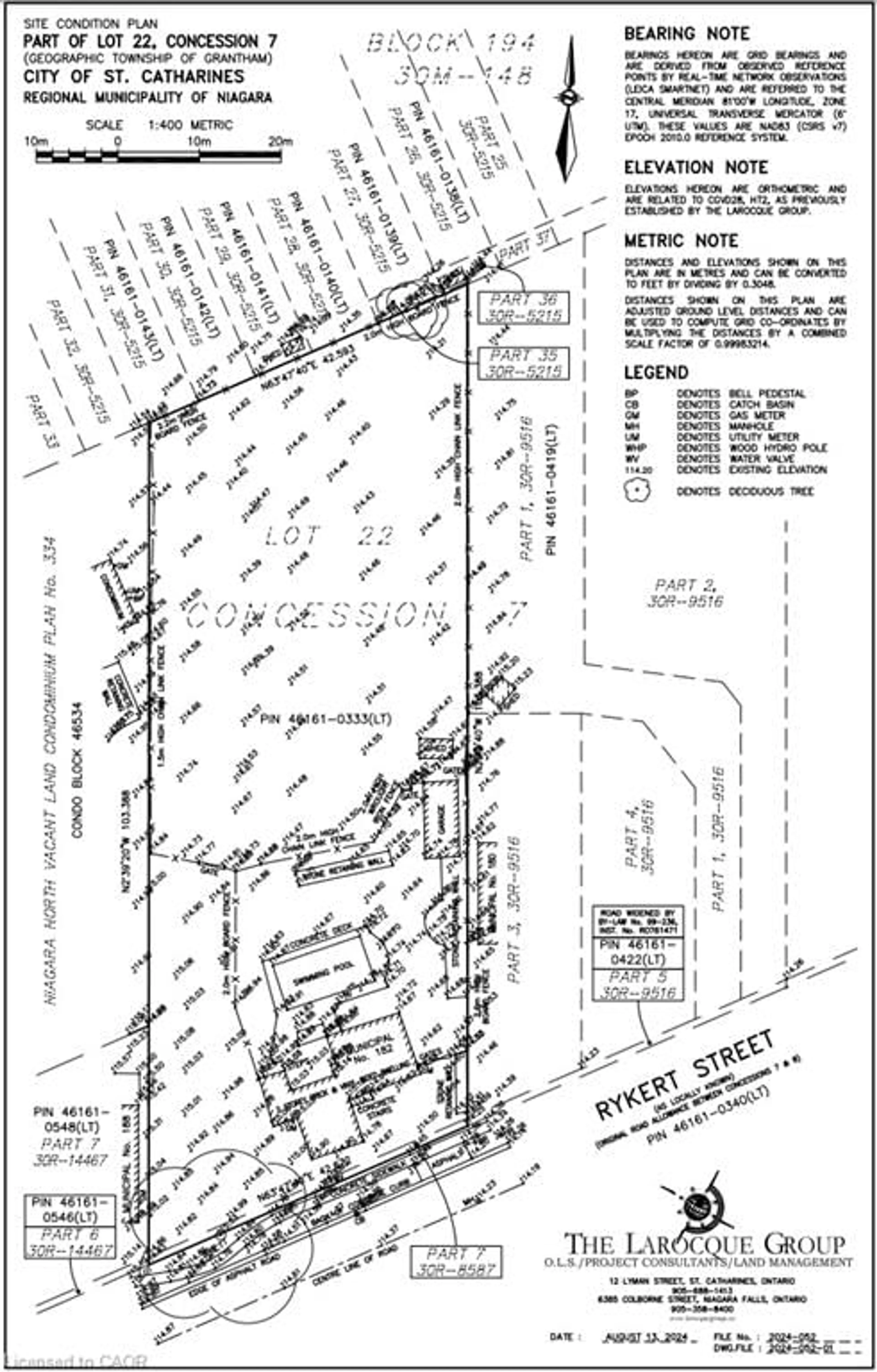Picture of a map for 182 Rykert St, St. Catharines Ontario L2S 2B7