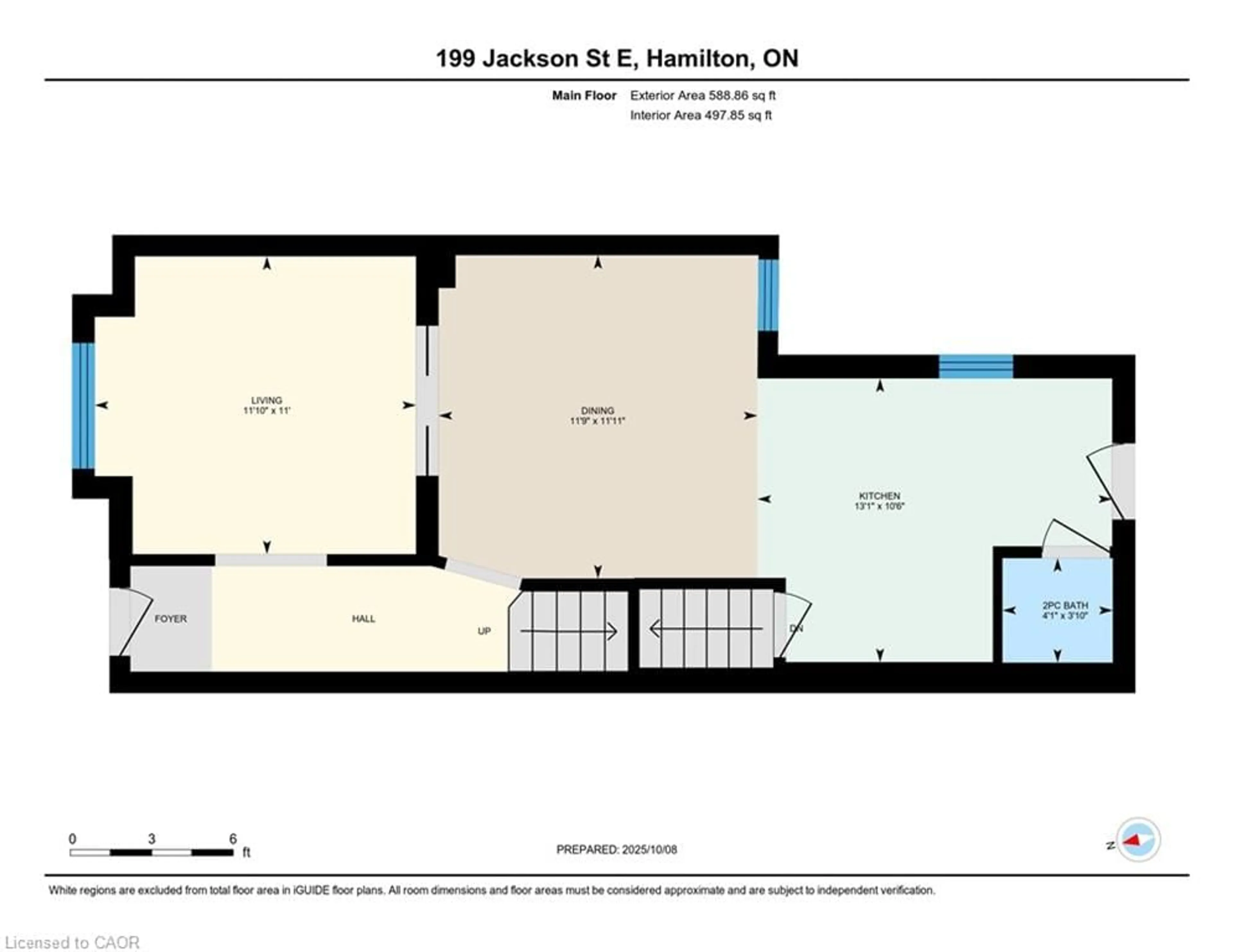 Floor plan for 199 Jackson St, Hamilton Ontario L8N 1L7