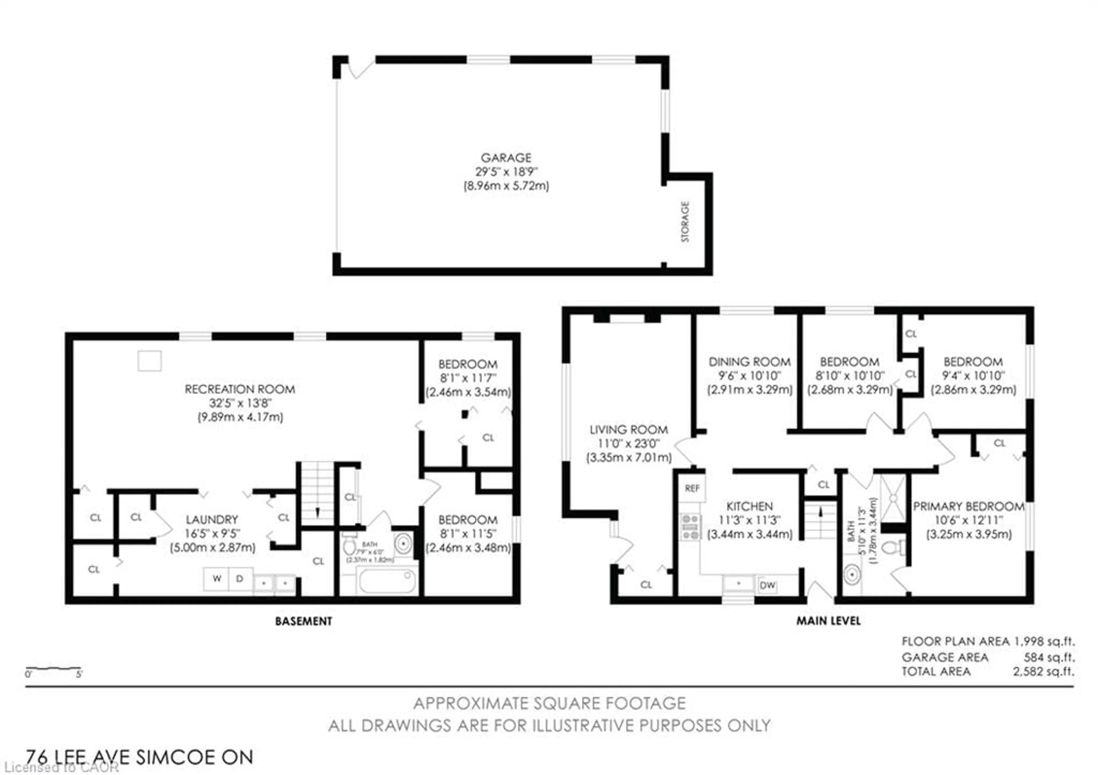 Floor plan for 76 Lee Ave, Simcoe Ontario N3Y 5B2