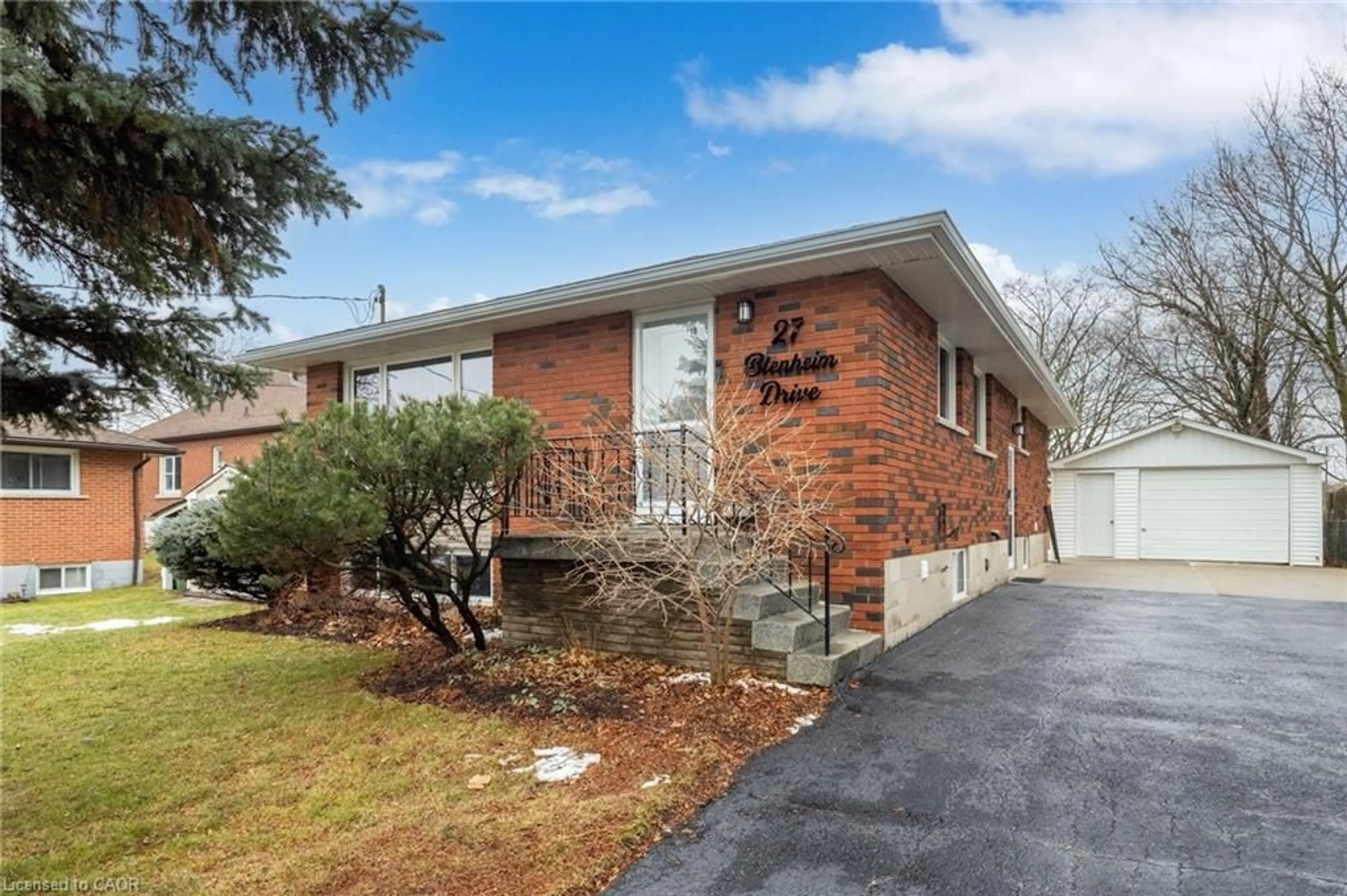 Home with brick exterior material, street for 27 Blenheim Dr, Stoney Creek Ontario L8E 1W1