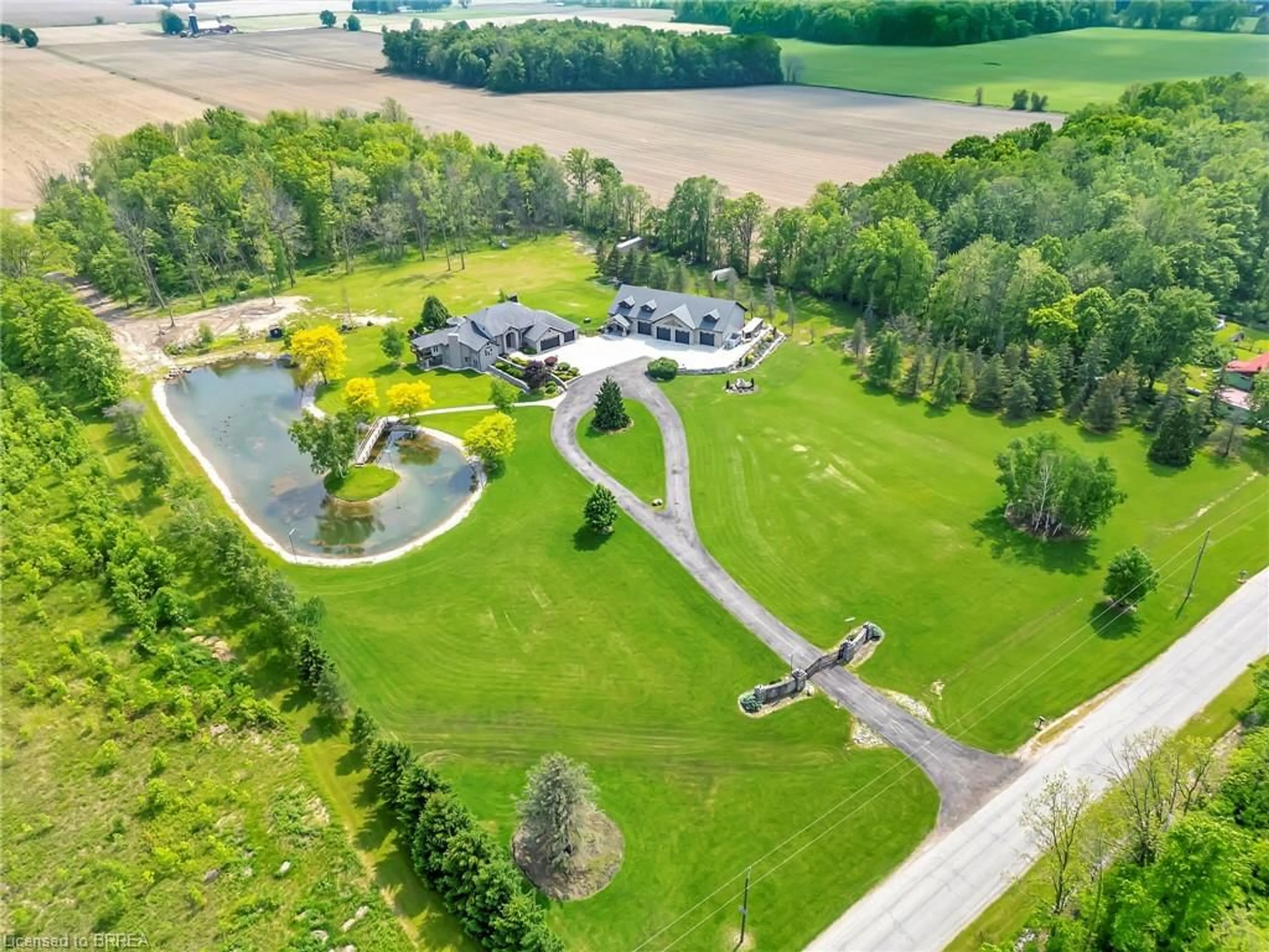 A pic from outside/outdoor area/front of a property/back of a property/a pic from drone, water/lake/river/ocean view for 1246 Concession 6 Townsend Rd, Waterford Ontario N0E 1Y0