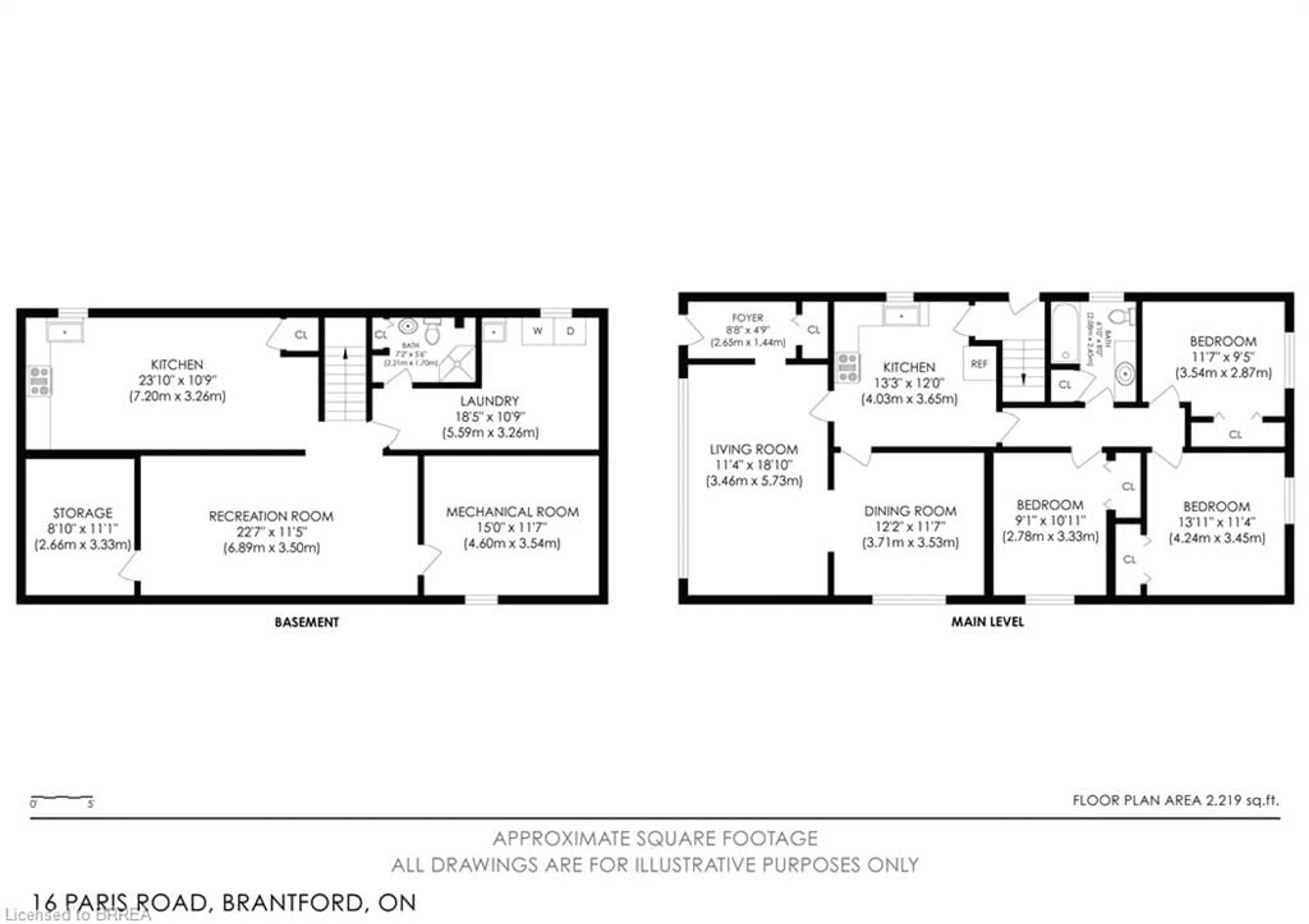 Floor plan for 16 Paris Rd, Brantford Ontario N3R 1H7