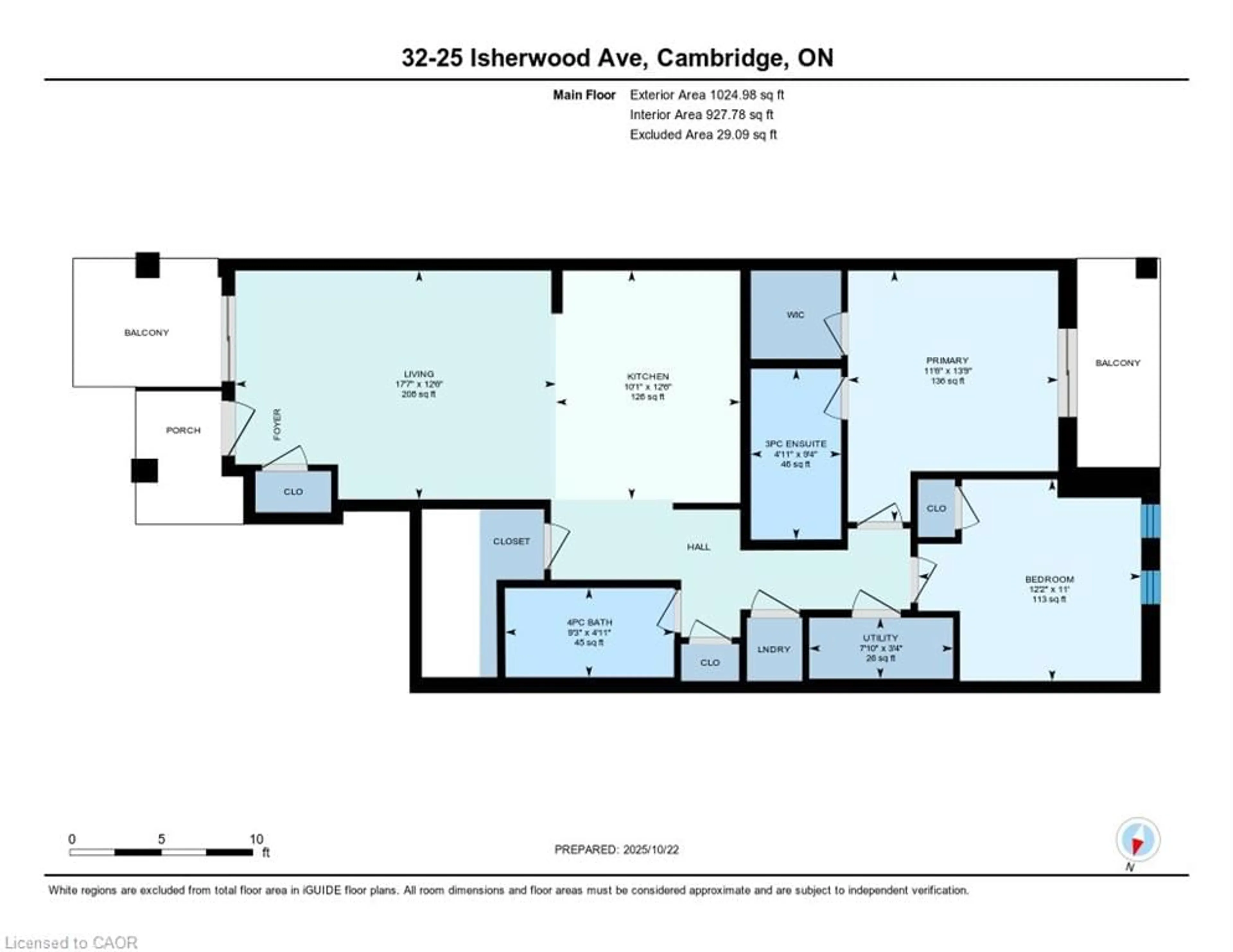 Floor plan for 25 Isherwood Ave #32, Cambridge Ontario N1R 0E2